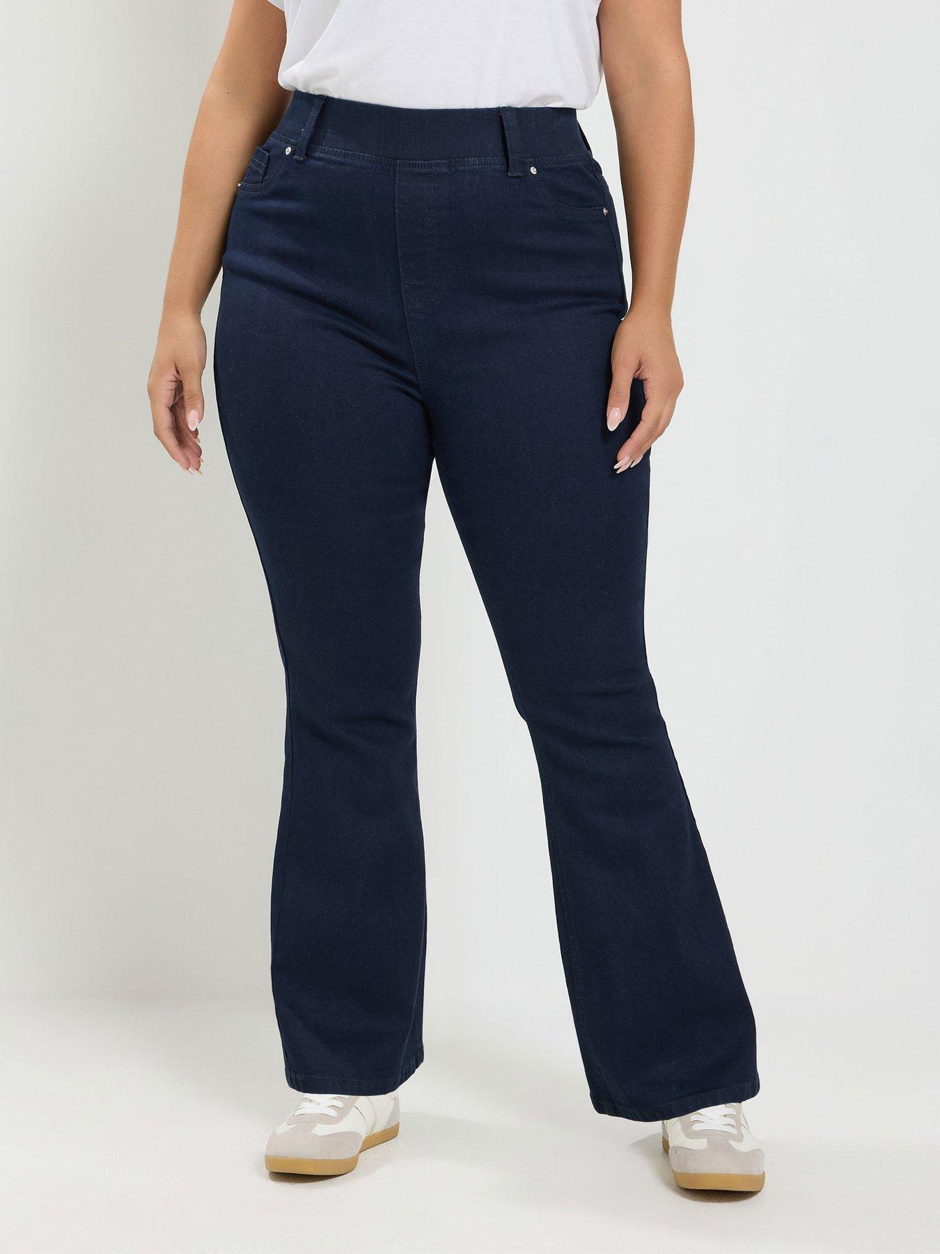 Yours Curve Flare 28" Jeggings - Blue