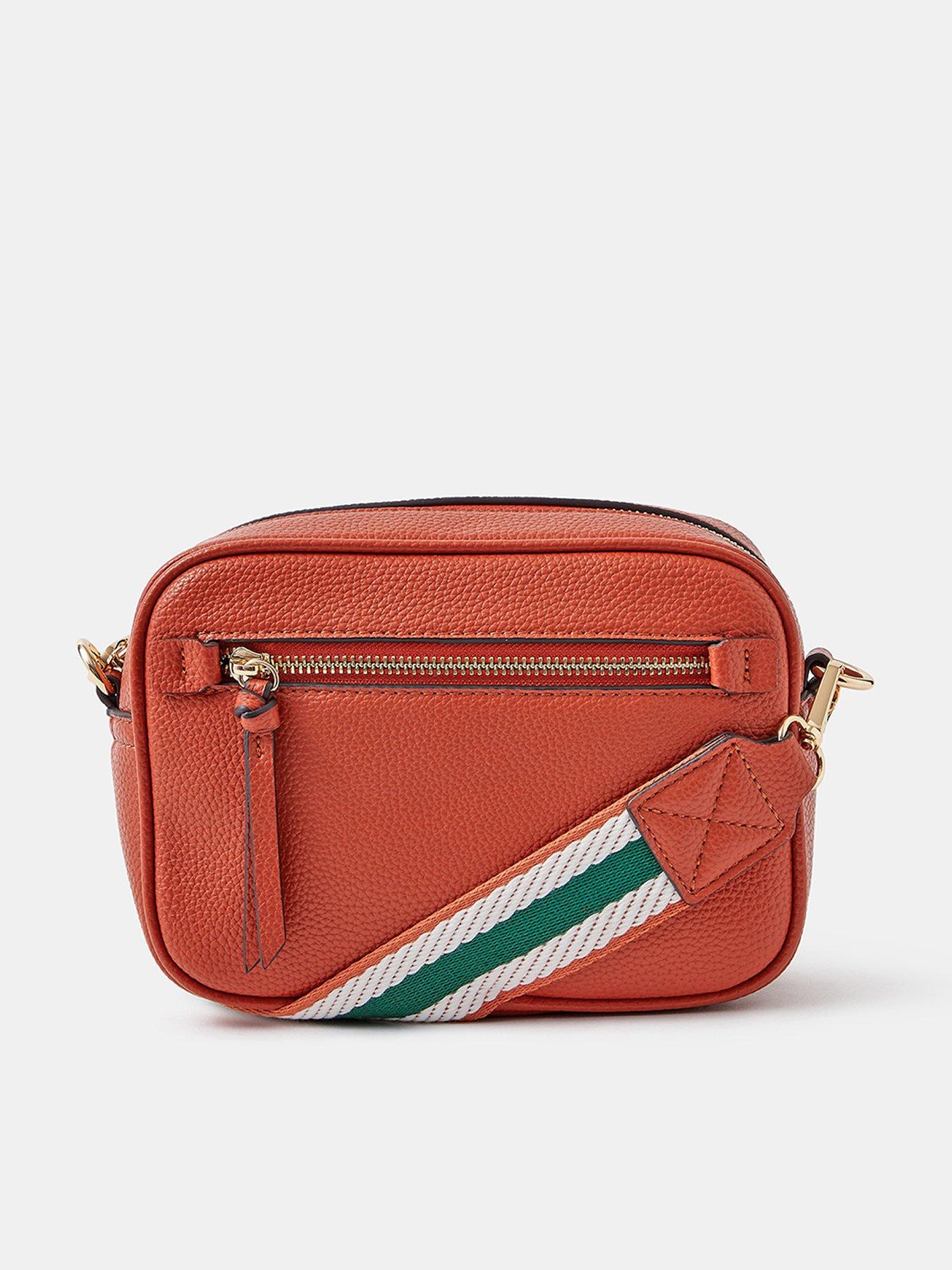 Accessorize Camera Cross Body Bag with Contrast Strap - Orange