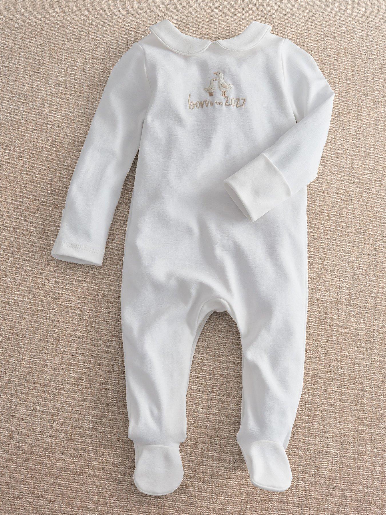 Mamas & Papas Baby Unisex Born In 2027 Sleepsuit - White