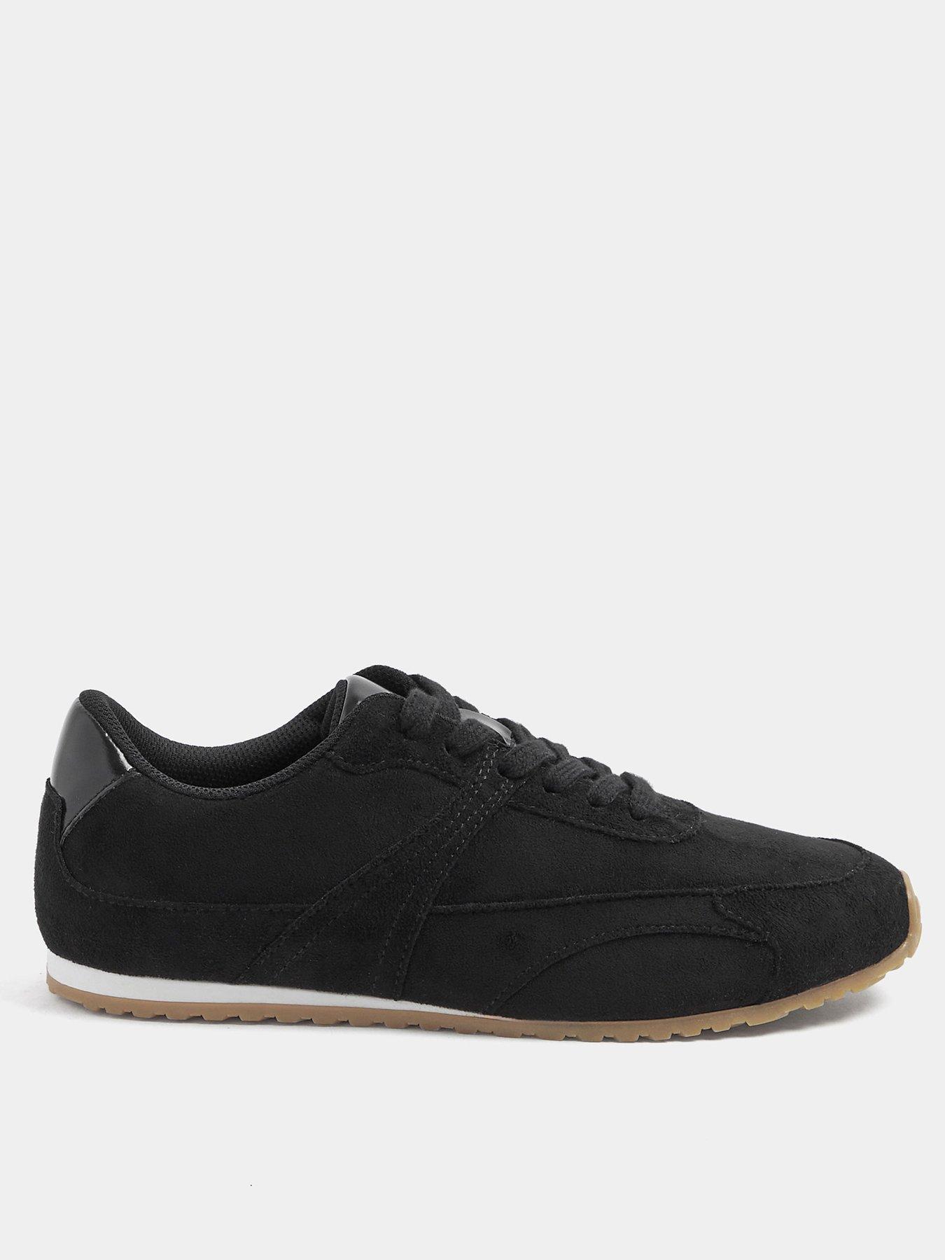 Yours Curve Wide Fit Slim Sole Trainer - Black