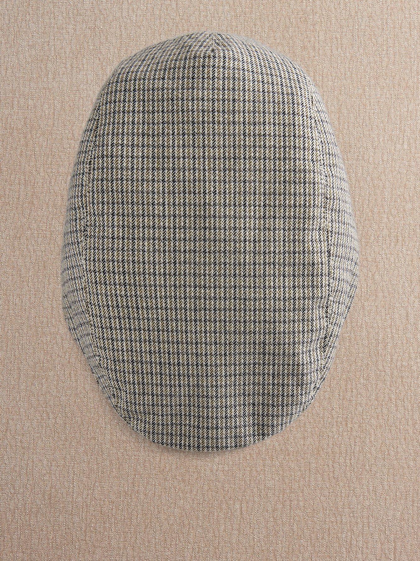 Image 1 of 4 of Mamas & Papas Baby Boys Houndstooth Flat Cap - Brown
