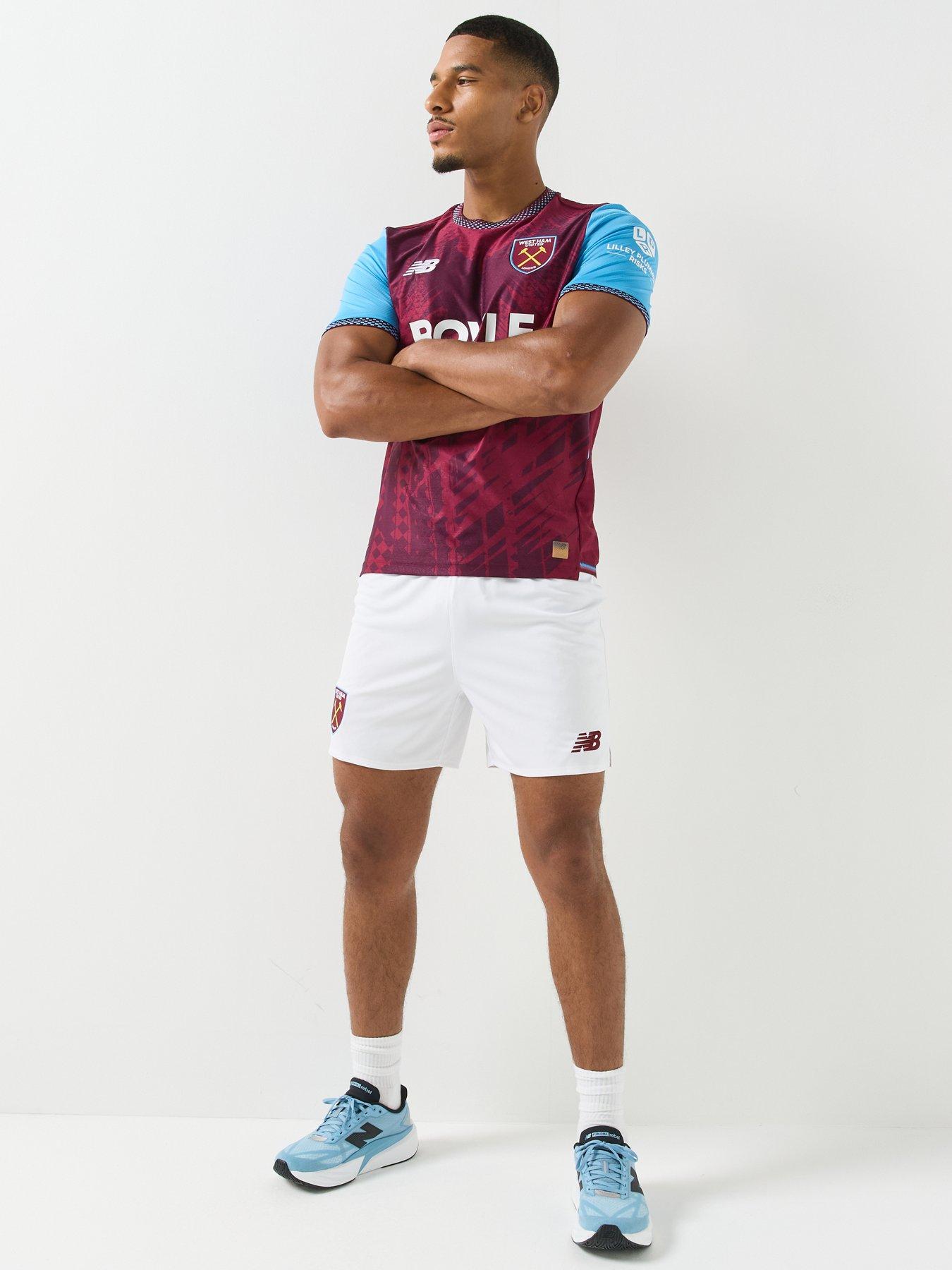 Image 3 of 6 of New Balance Mens West Ham United 26/27 Crest Home Player Shorts - White