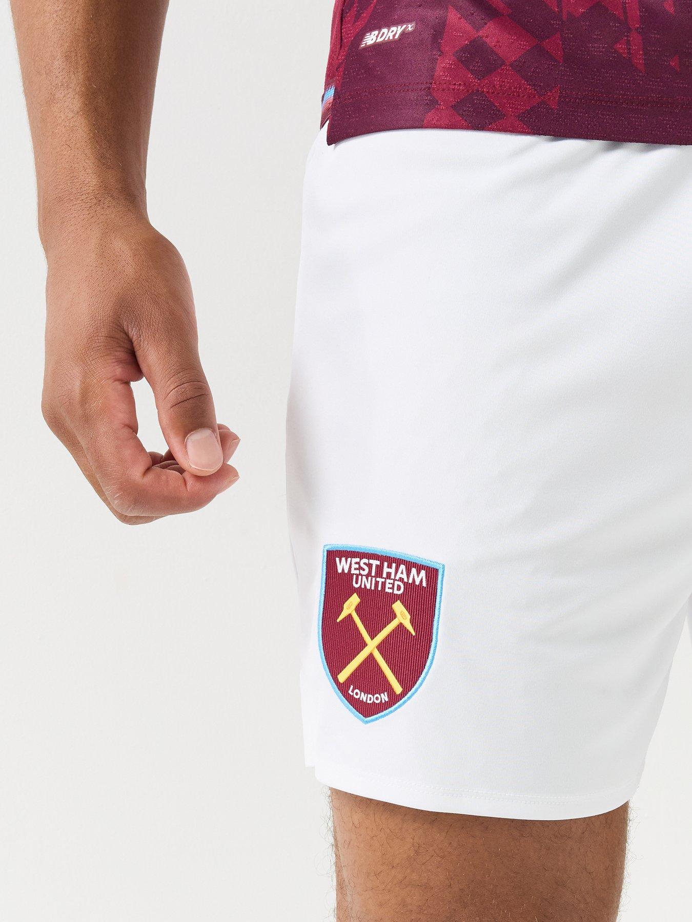 Image 5 of 6 of New Balance Mens West Ham United 26/27 Crest Home Player Shorts - White