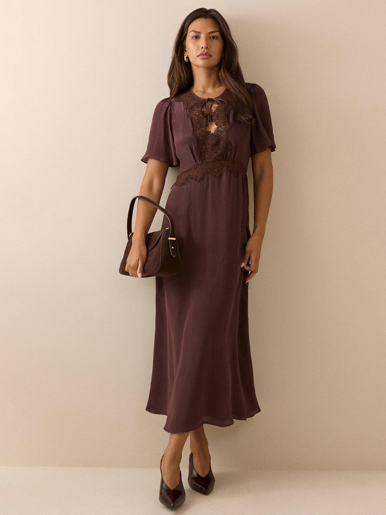 Nobodys Child Wynne Midi Dress - Brown
