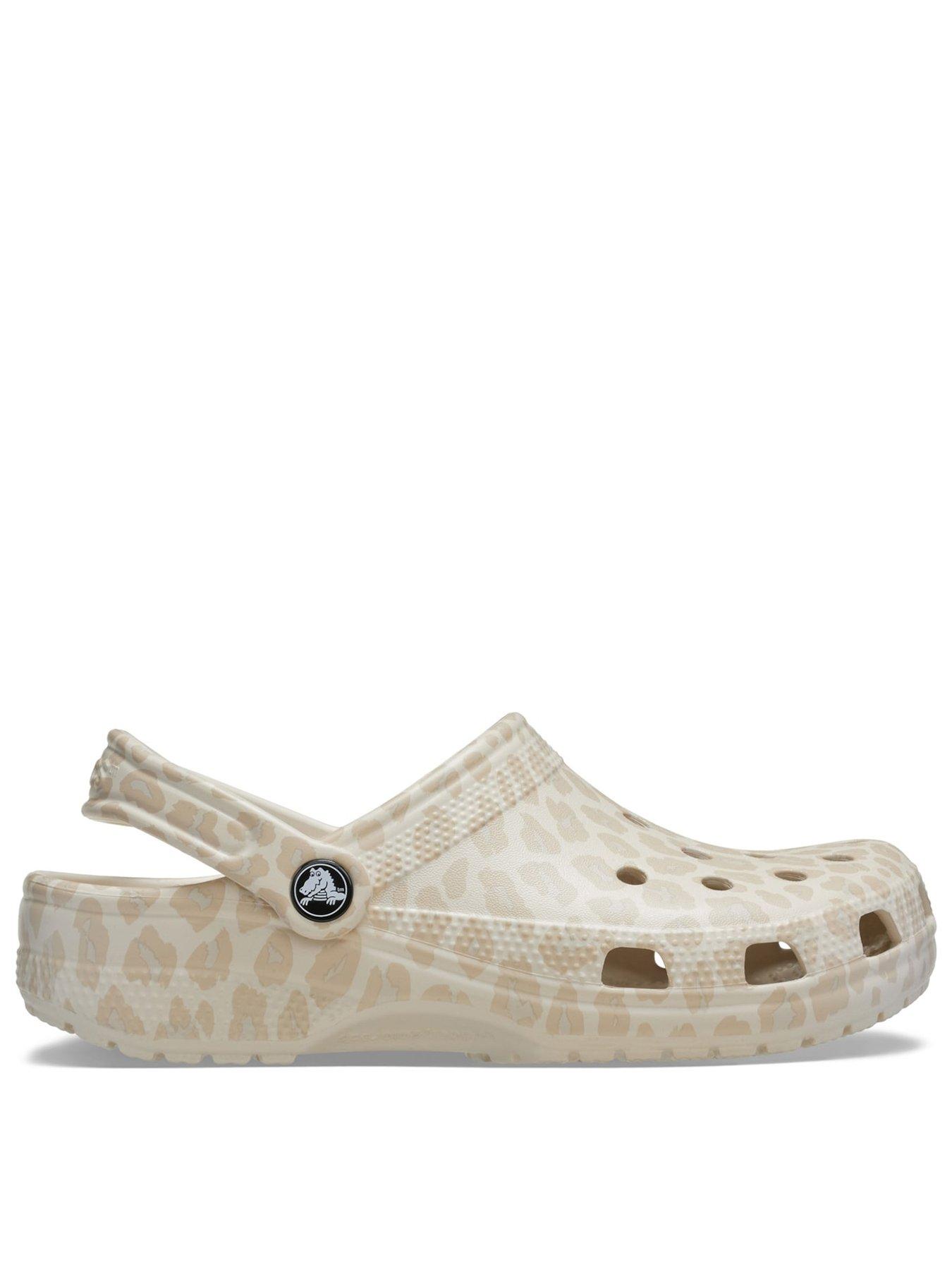 Image 1 of 6 of Crocs Classic Animal Clog - Almond Tint/ Leopard