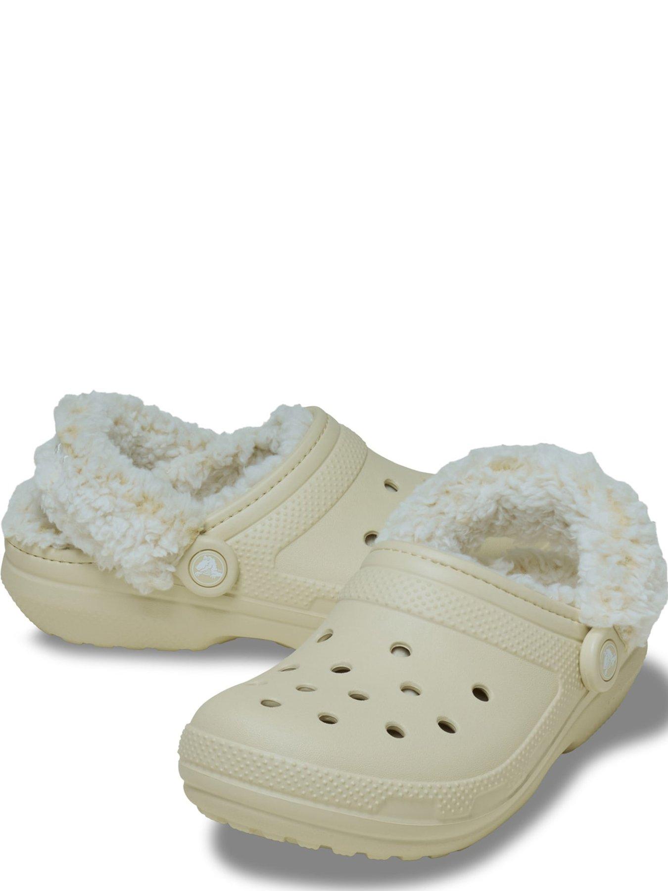 Image 4 of 6 of Crocs Classic Fleece Lined Clog Bone