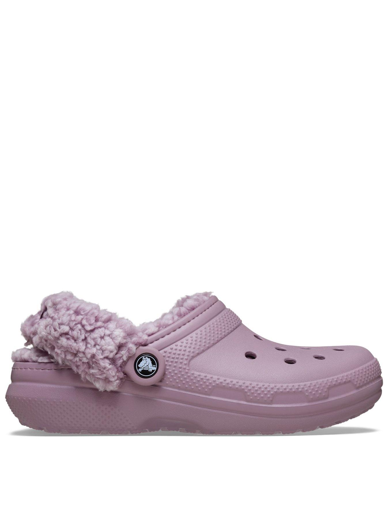 Image 1 of 6 of Crocs Classic Fleece Lined Clog Dustry Lilac