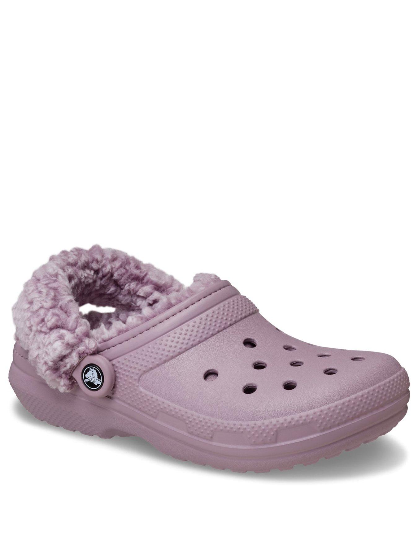 Image 2 of 6 of Crocs Classic Fleece Lined Clog Dustry Lilac