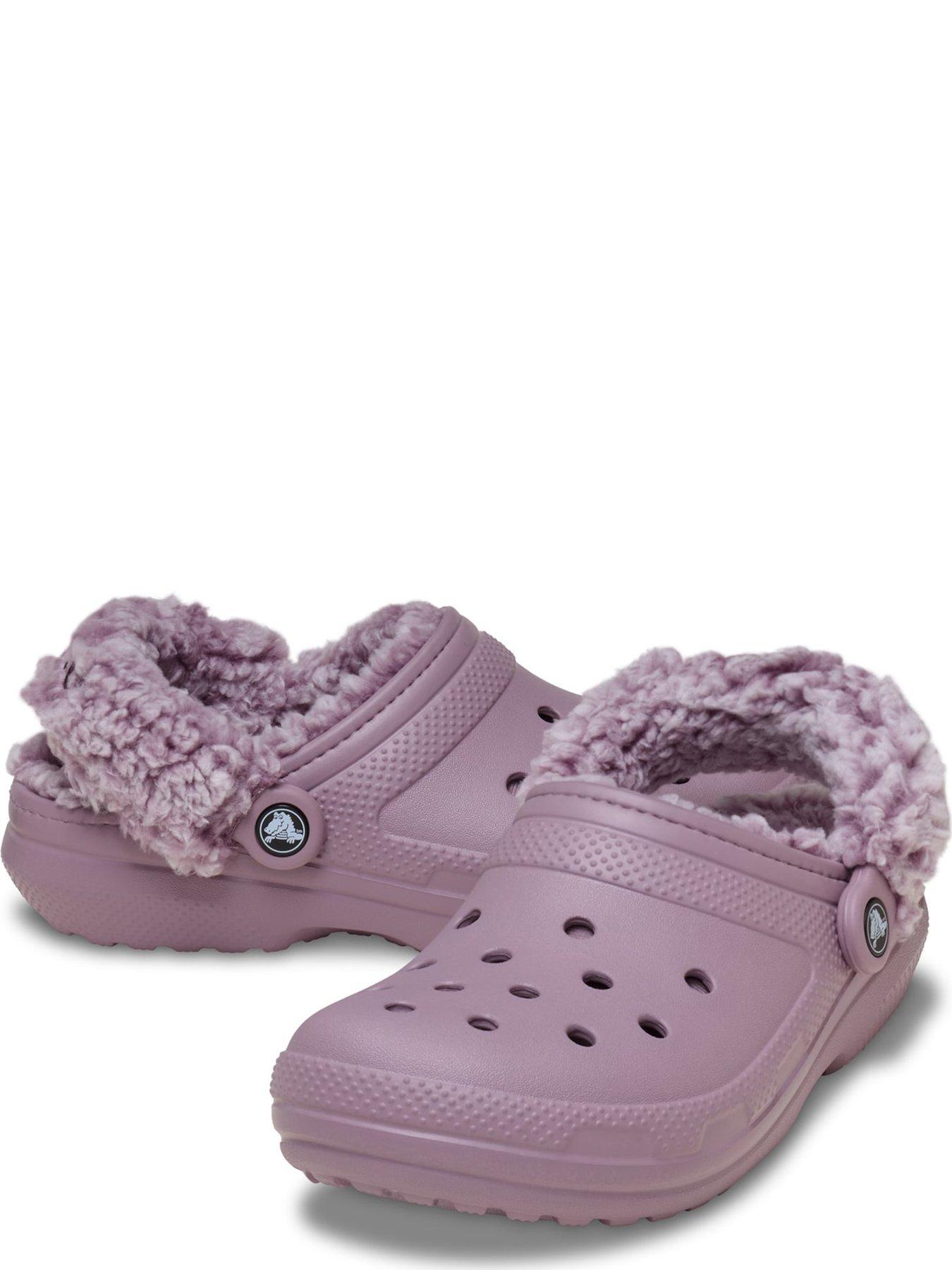 Image 4 of 6 of Crocs Classic Fleece Lined Clog Dustry Lilac