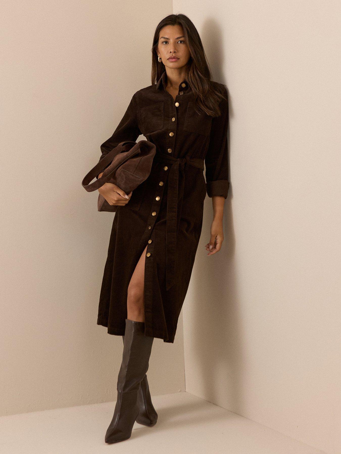 Nobodys Child Finchley Cord Midi Shirt Dress