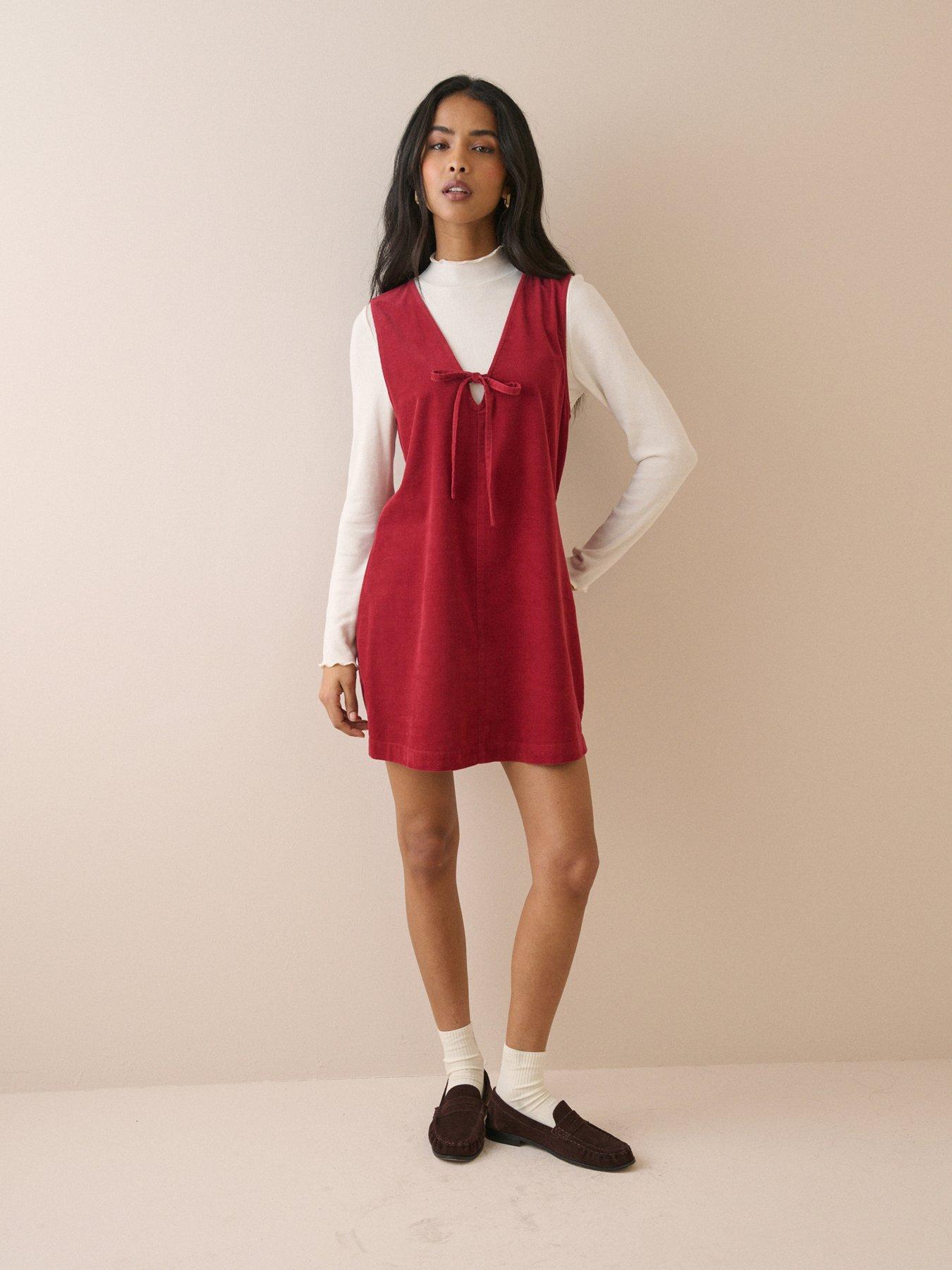 Nobodys Child Nila Cord Pinafore Mini Dress