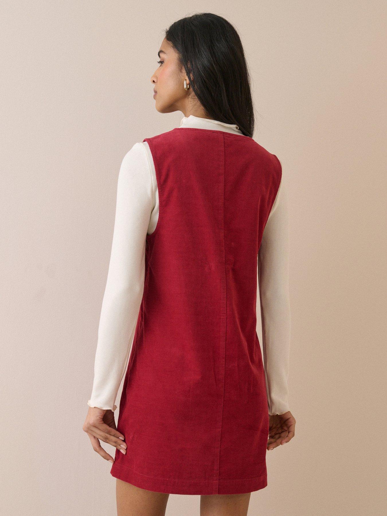 Image 2 of 5 of Nobodys Child Nila Cord Pinafore Mini Dress
