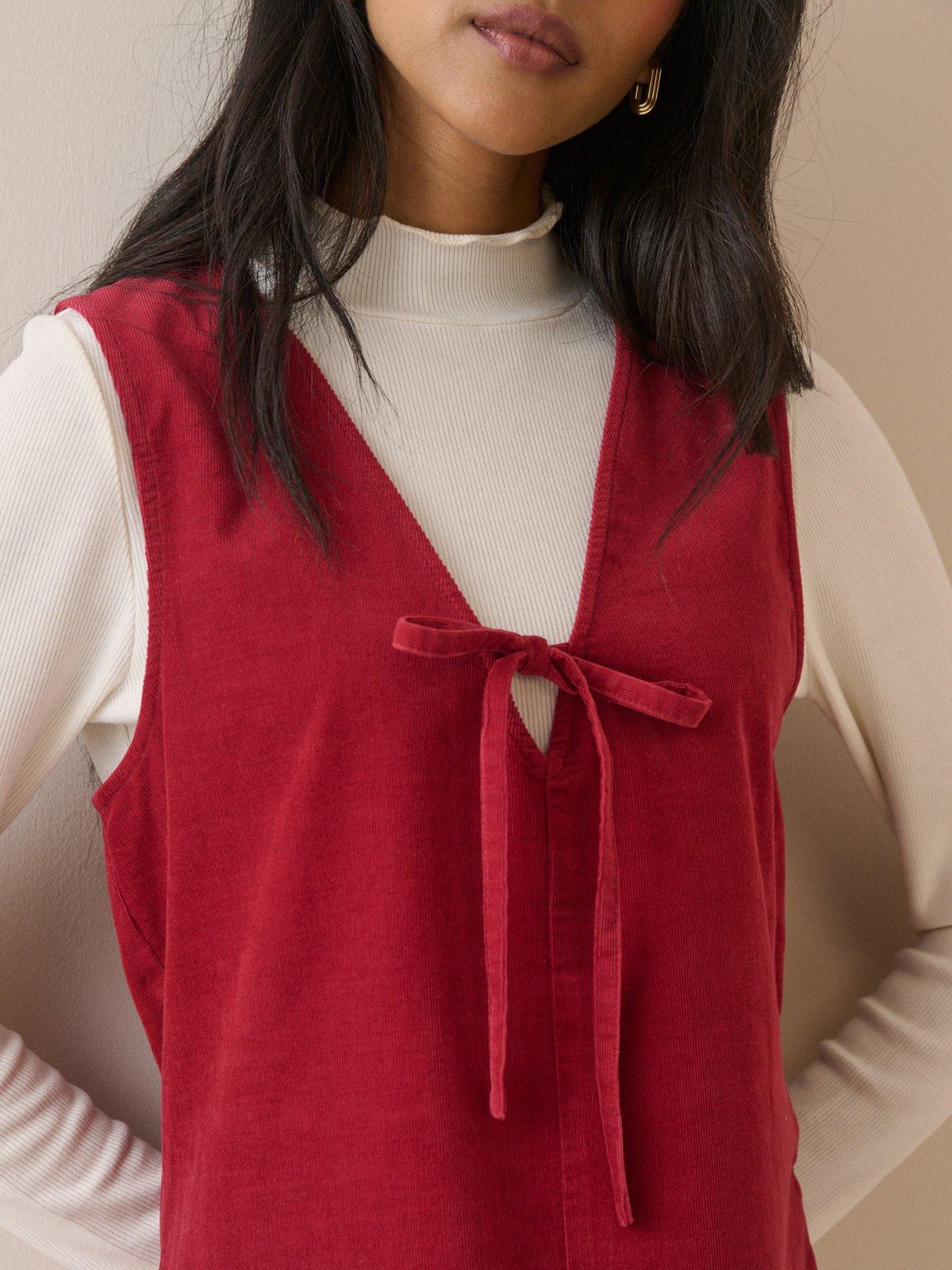 Image 4 of 5 of Nobodys Child Nila Cord Pinafore Mini Dress