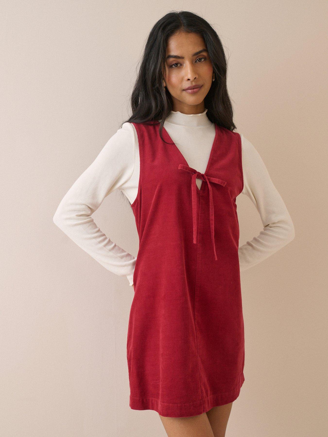 Image 5 of 5 of Nobodys Child Nila Cord Pinafore Mini Dress