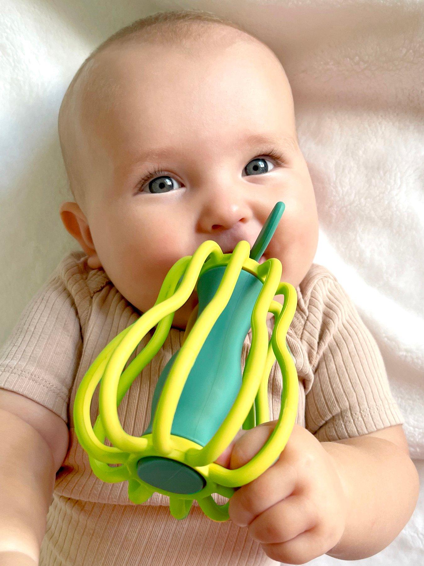 Image 1 of 2 of RazBaby Pear Silicone Teether &amp; Rattle&nbsp;