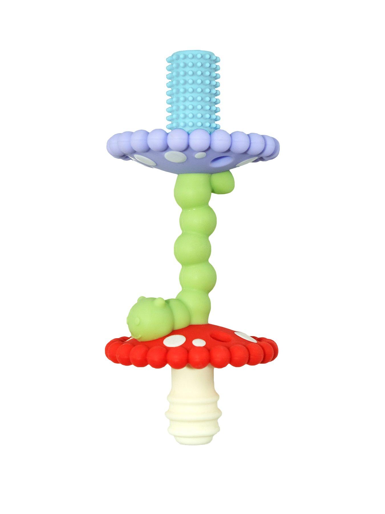 Image 1 of 6 of RazBaby Chompy Mushroom Wand Teether&nbsp;