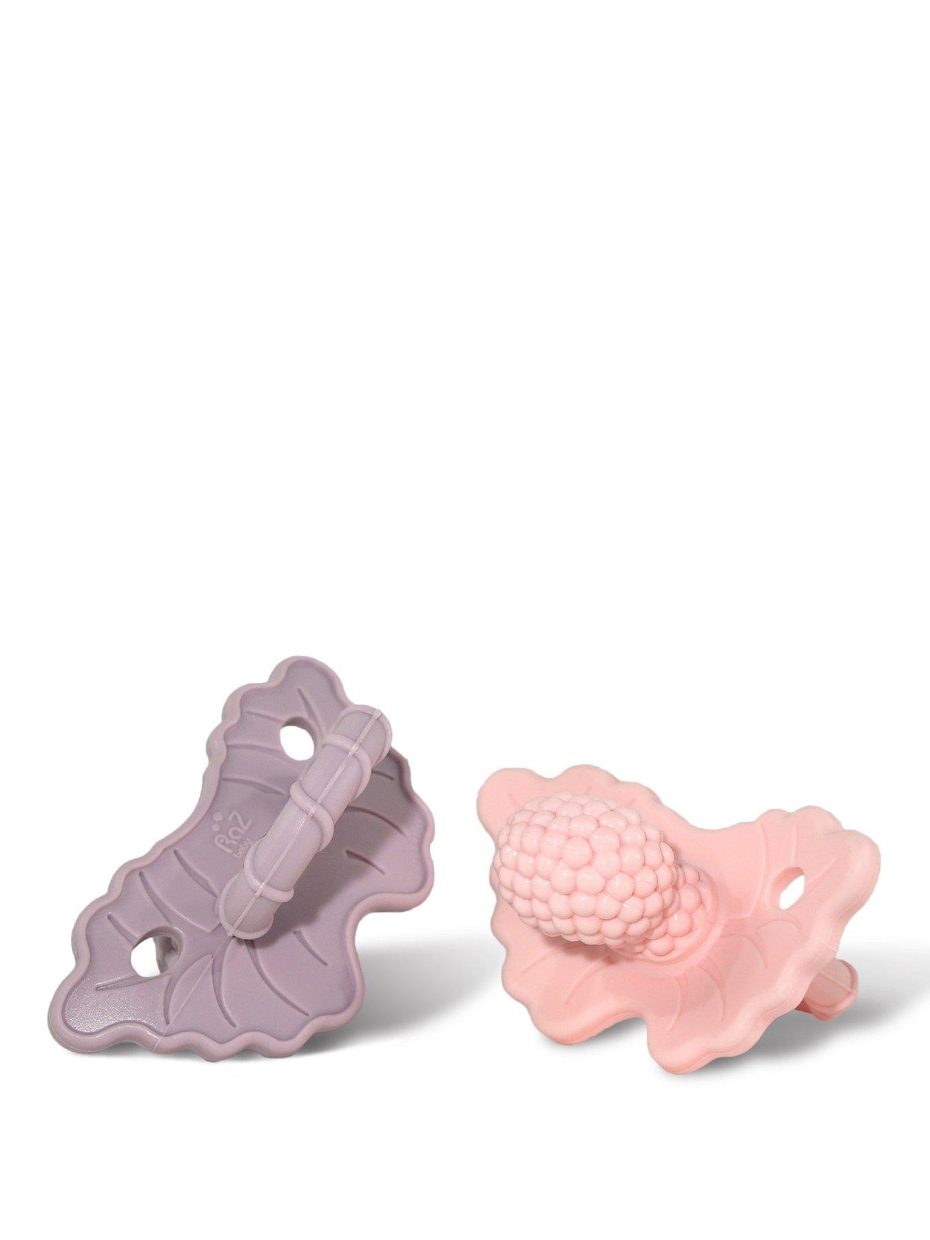 Image 1 of 4 of RazBaby Razberry Teether 2 Pack (Lavender &amp; Pink)