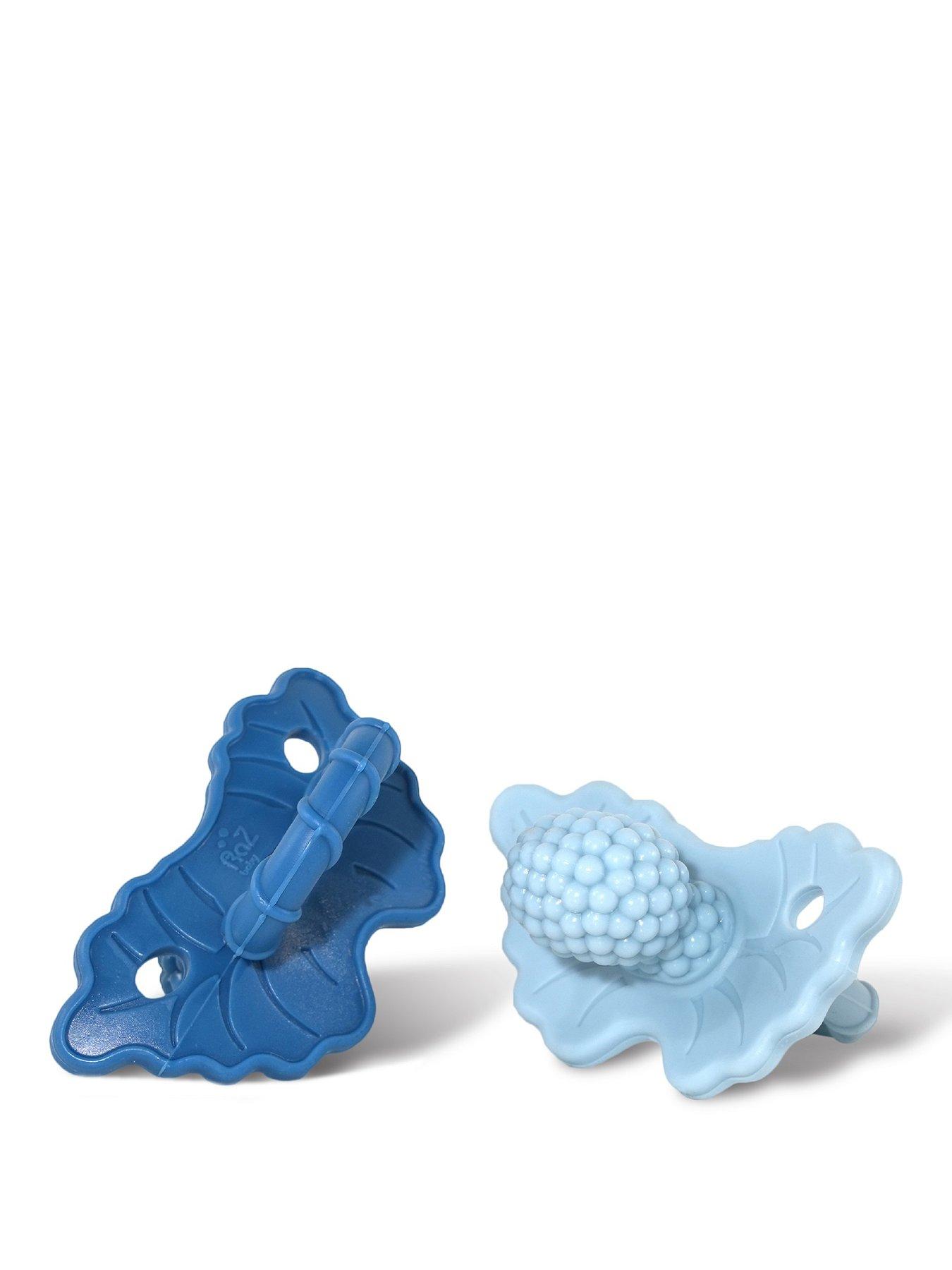 Image 1 of 4 of RazBaby Razberry Teether 2 Pack&nbsp;(Powder Blue &amp; Navy Blue)&nbsp;