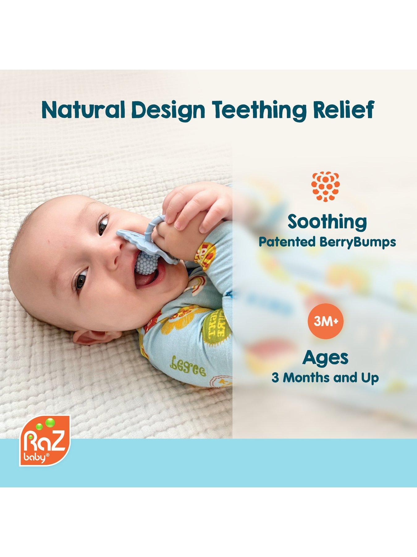 Image 2 of 4 of RazBaby Razberry Teether 2 Pack&nbsp;(Powder Blue &amp; Navy Blue)&nbsp;