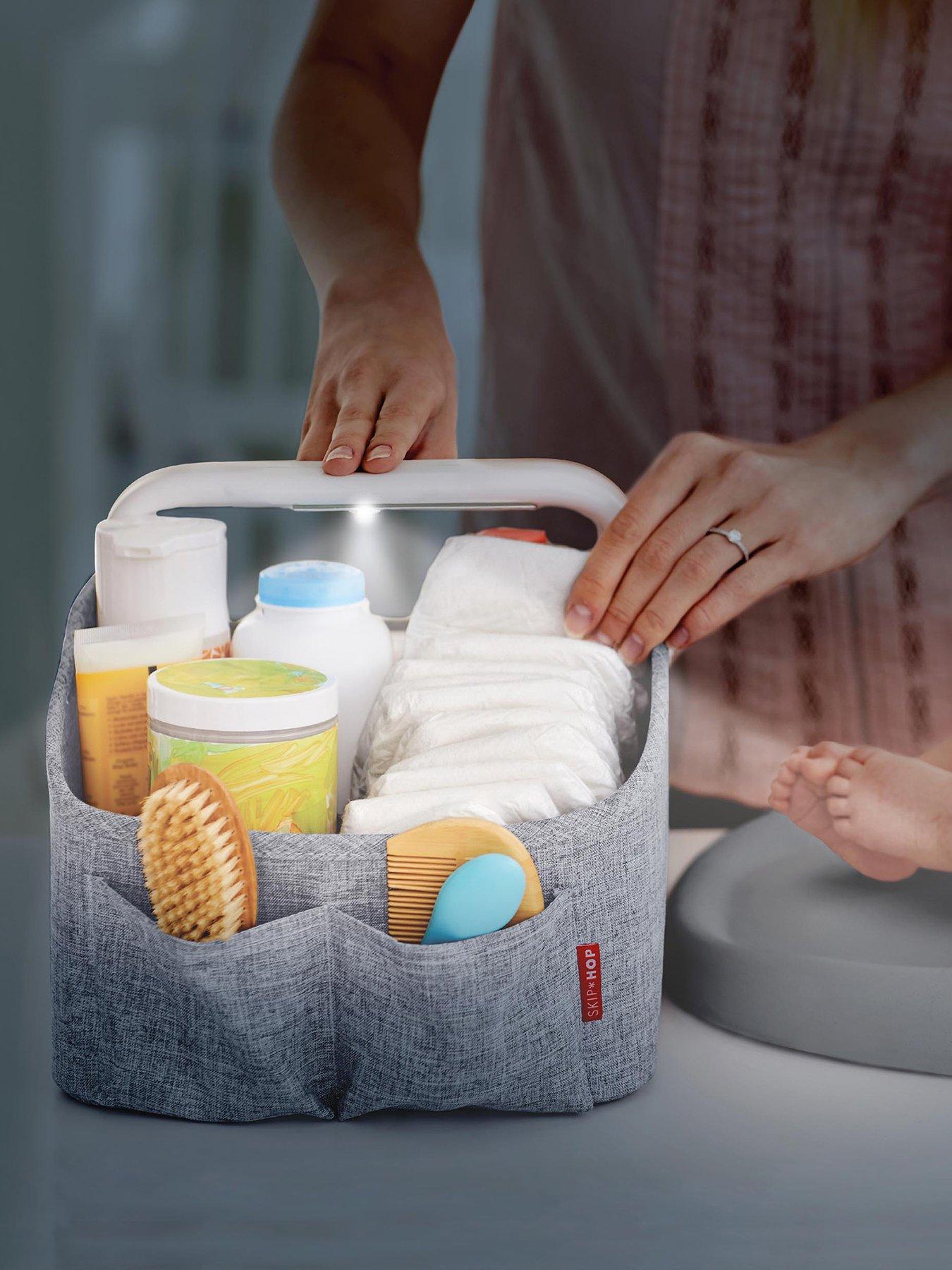 Image 2 of 6 of Skip Hop Light Up Diaper Nappy Caddy- Heather Grey , Baby & Toddler Essential