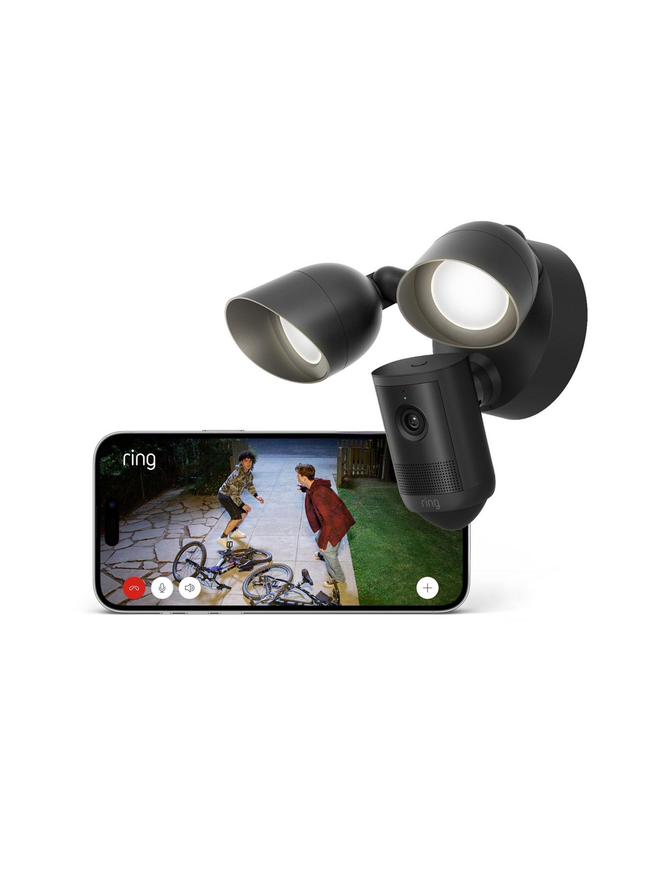 Image 2 of 7 of RING Floodlight Cam (Newest Gen) - Wired- Retinal 2k Security Camera- Black