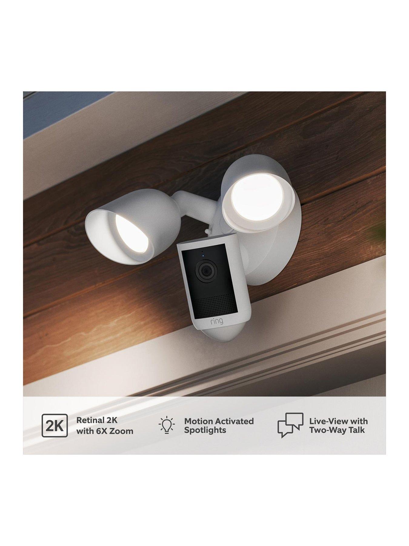 Image 3 of 7 of RING Floodlight Cam (Newest Gen) - Wired- Retinal 2k Security Camera- Black