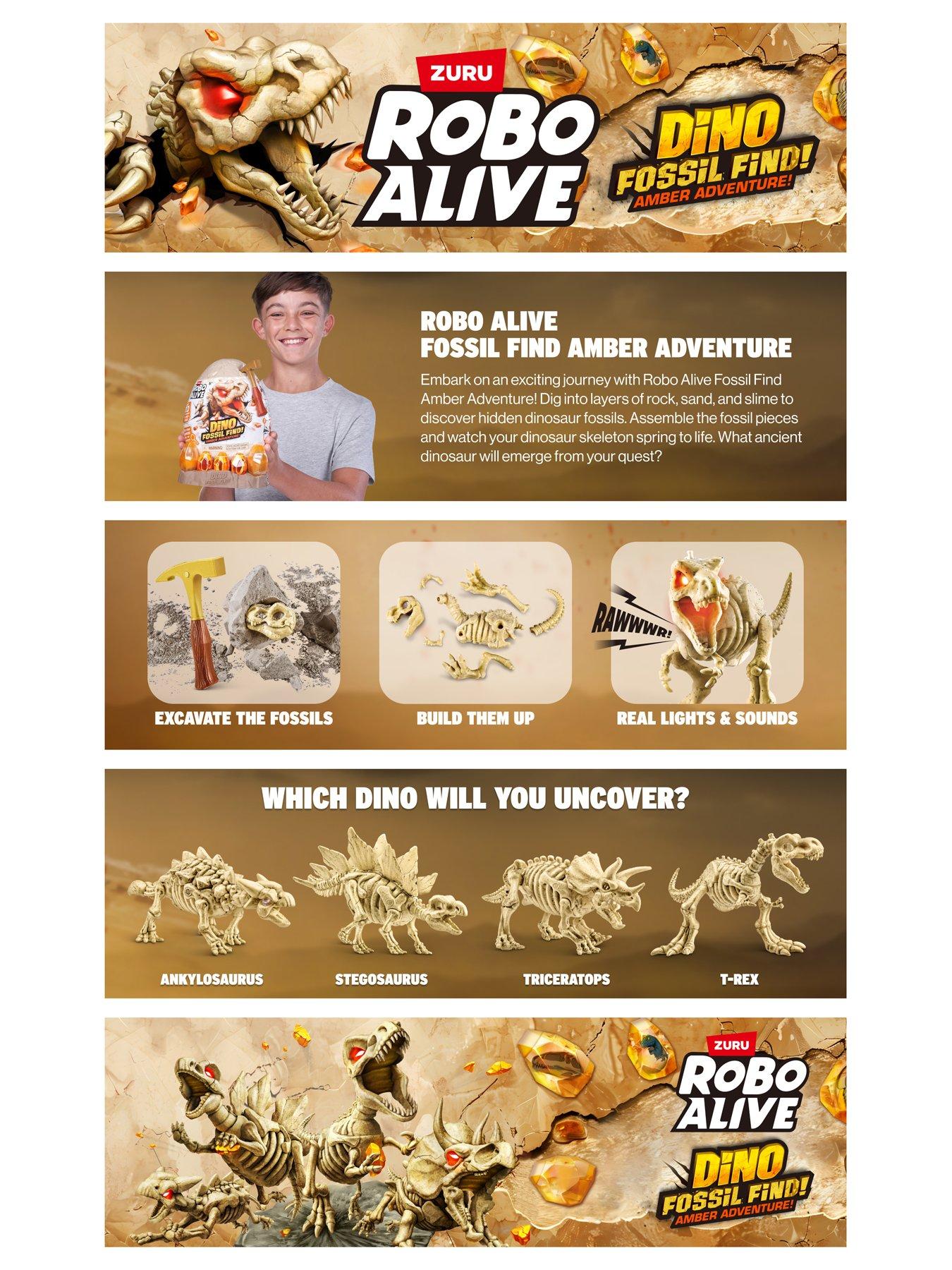 Image 2 of 7 of Robo Alive FOSSIL FIND AMBER ADVENTURE S1 BULK