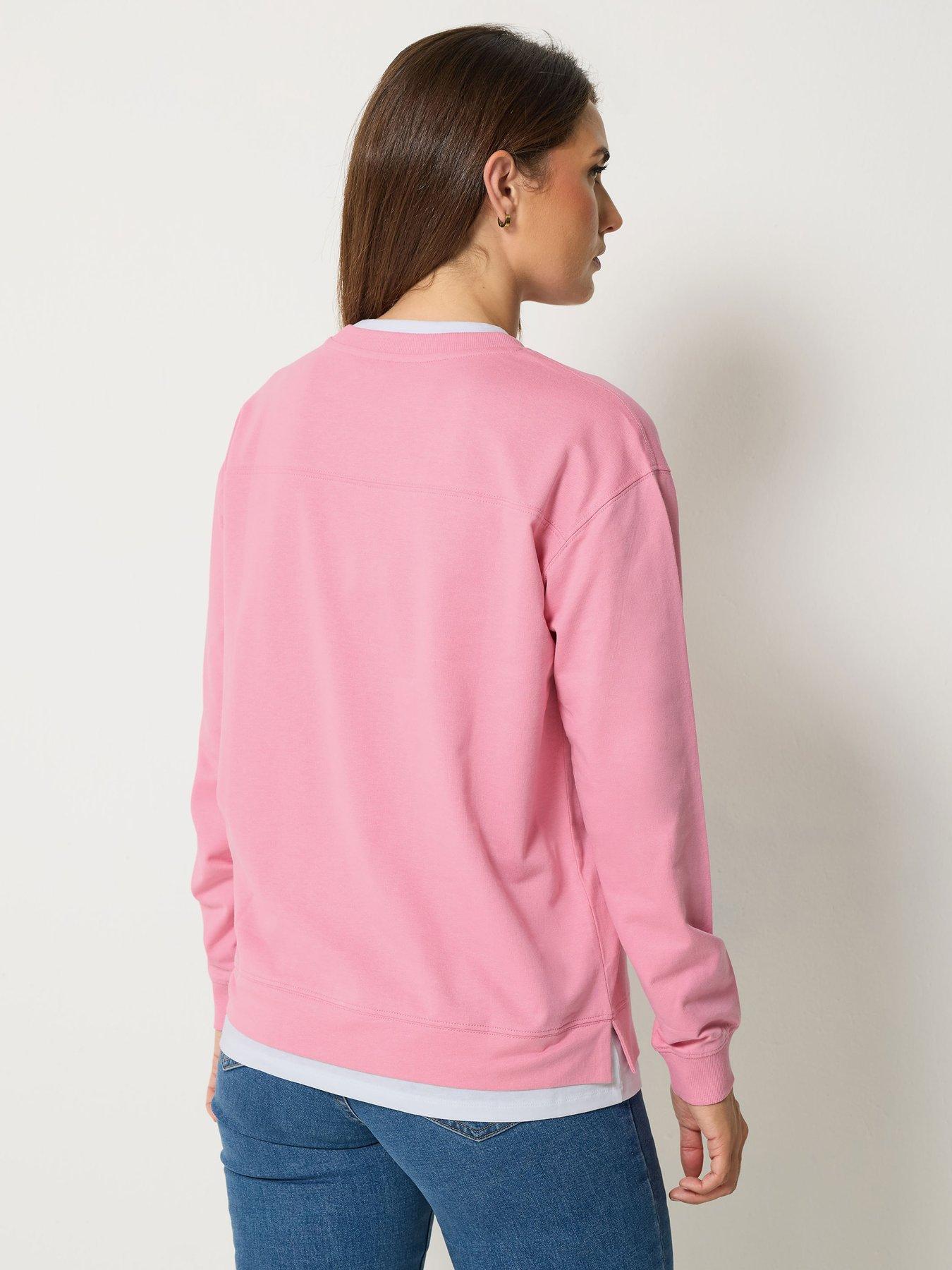 Image 2 of 4 of Long Tall Sally Layered Loopback T-Shirt - Pink