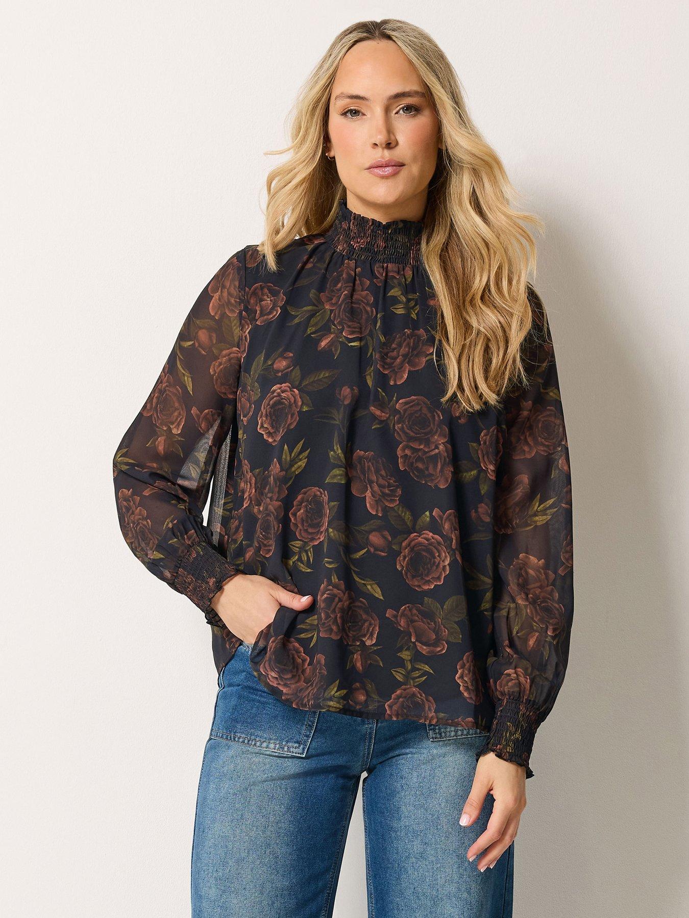 Long Tall Sally High Neck Top - Black