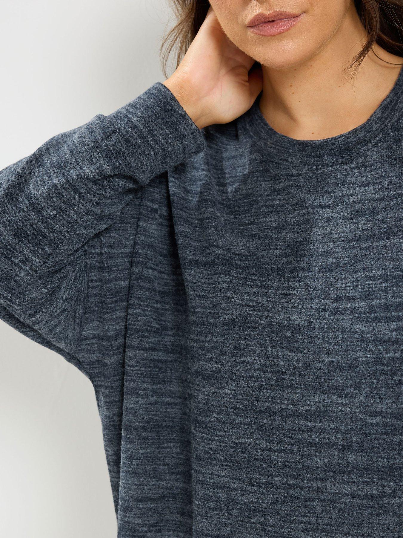Image 4 of 4 of Yours Curve Soft Touch Jumper - Blue