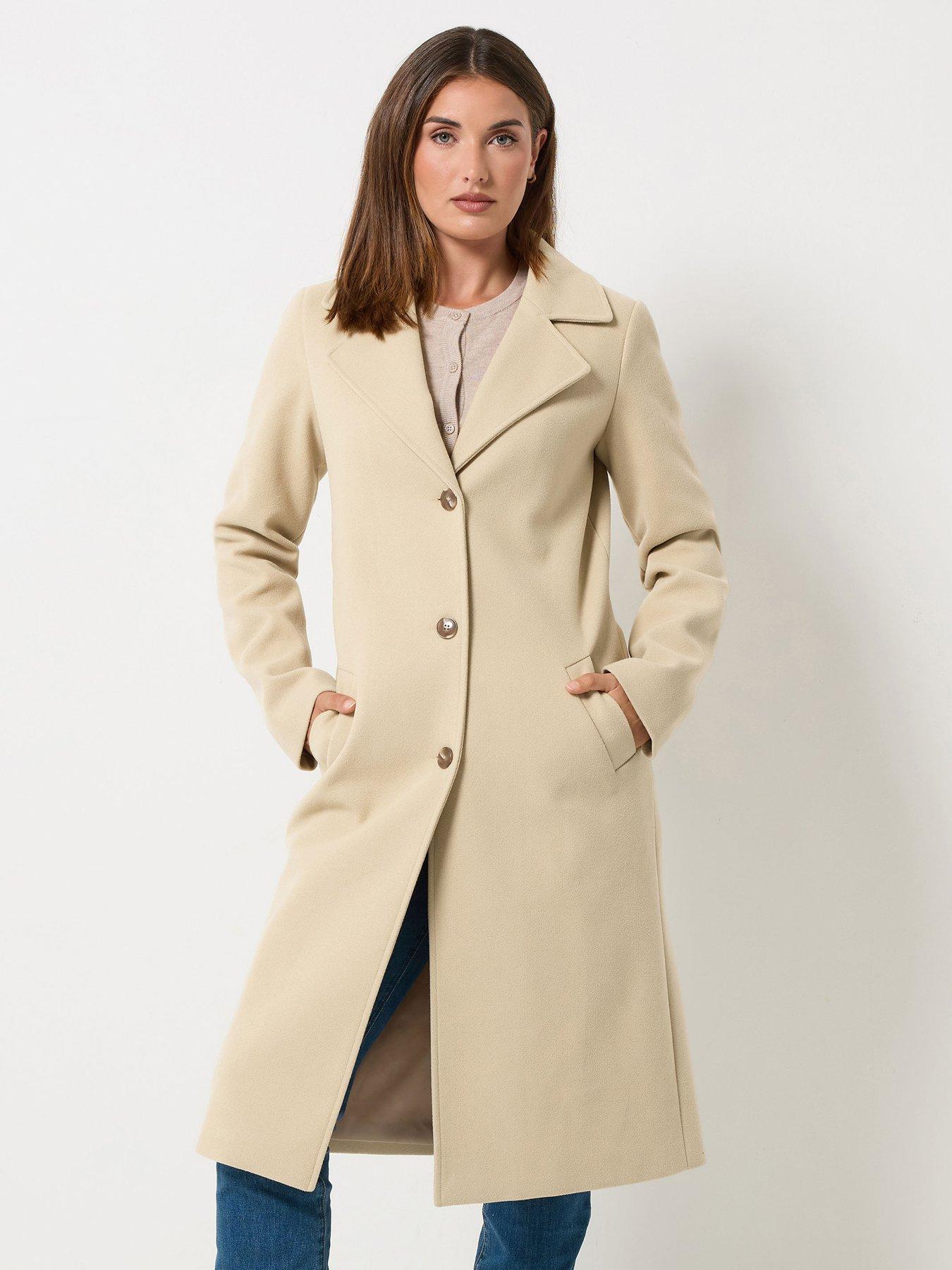 Long Tall Sally City Coat - Cream