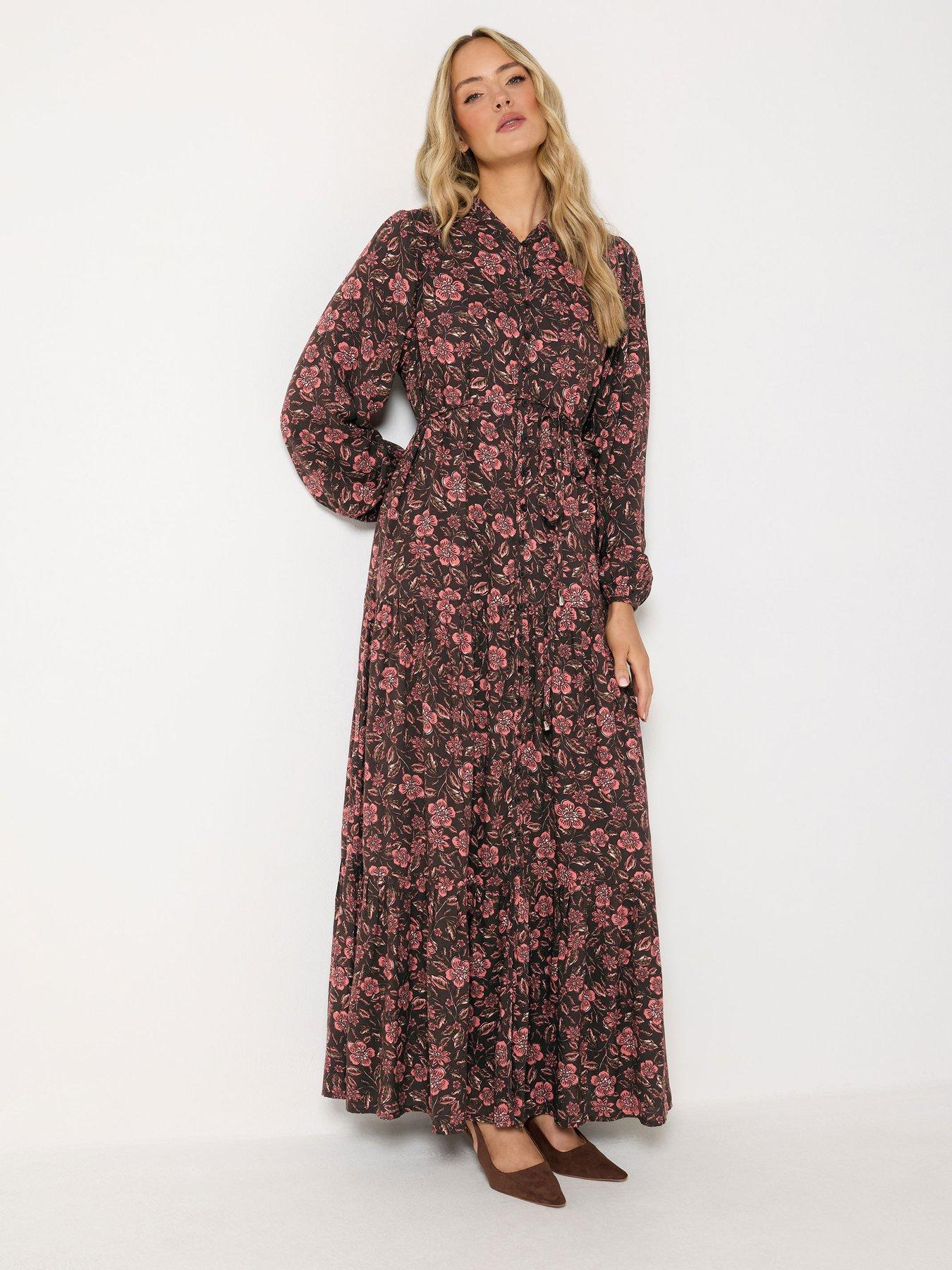 Long Tall Sally Tall Floral Tie Waist Maxi Dress