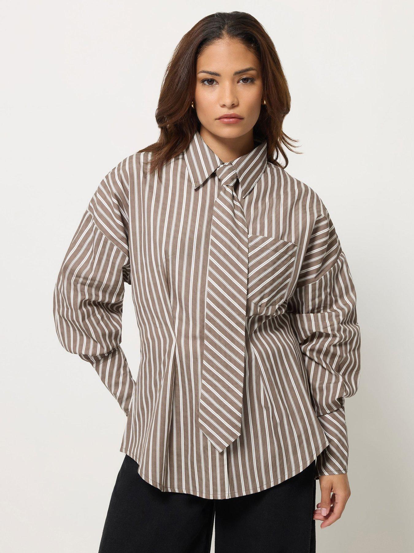 Image 1 of 4 of PixieGirl Petite Stripe Long Sleeve Shirt
