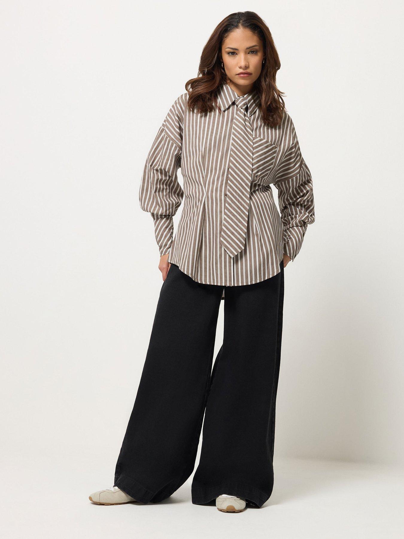 Image 3 of 4 of PixieGirl Petite Stripe Long Sleeve Shirt