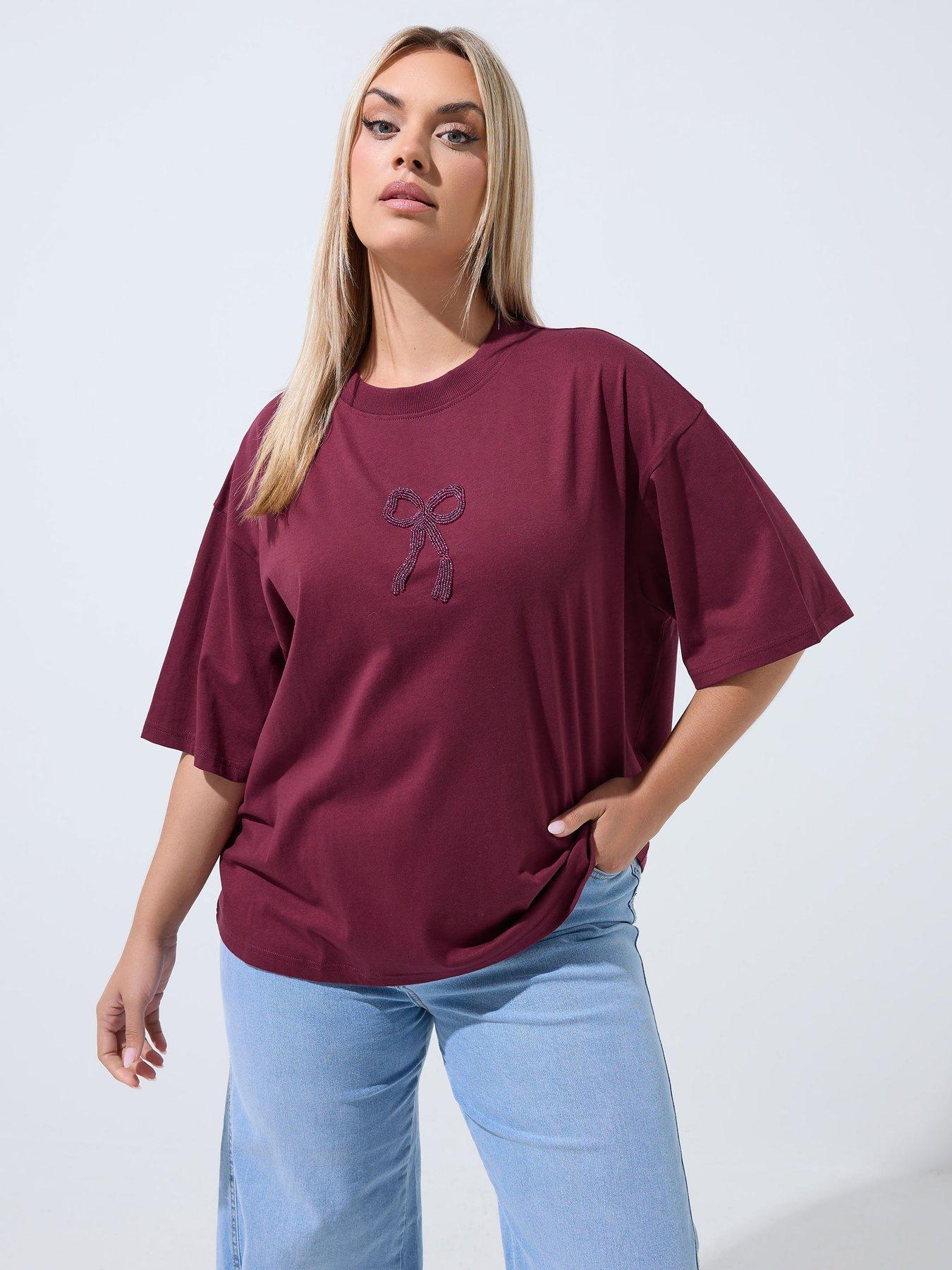 Image 1 of 4 of Yours Curve Bow Bead Top