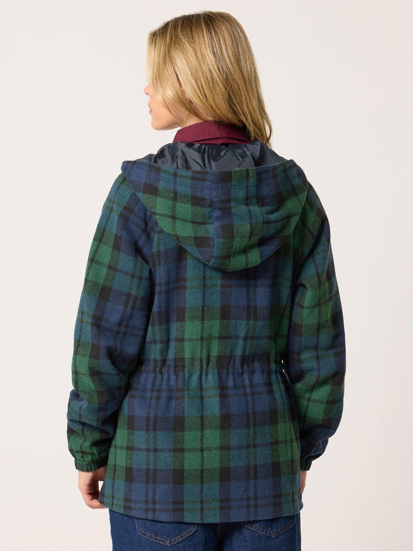 Image 2 of 4 of PixieGirl Petite Check Brushed Parka