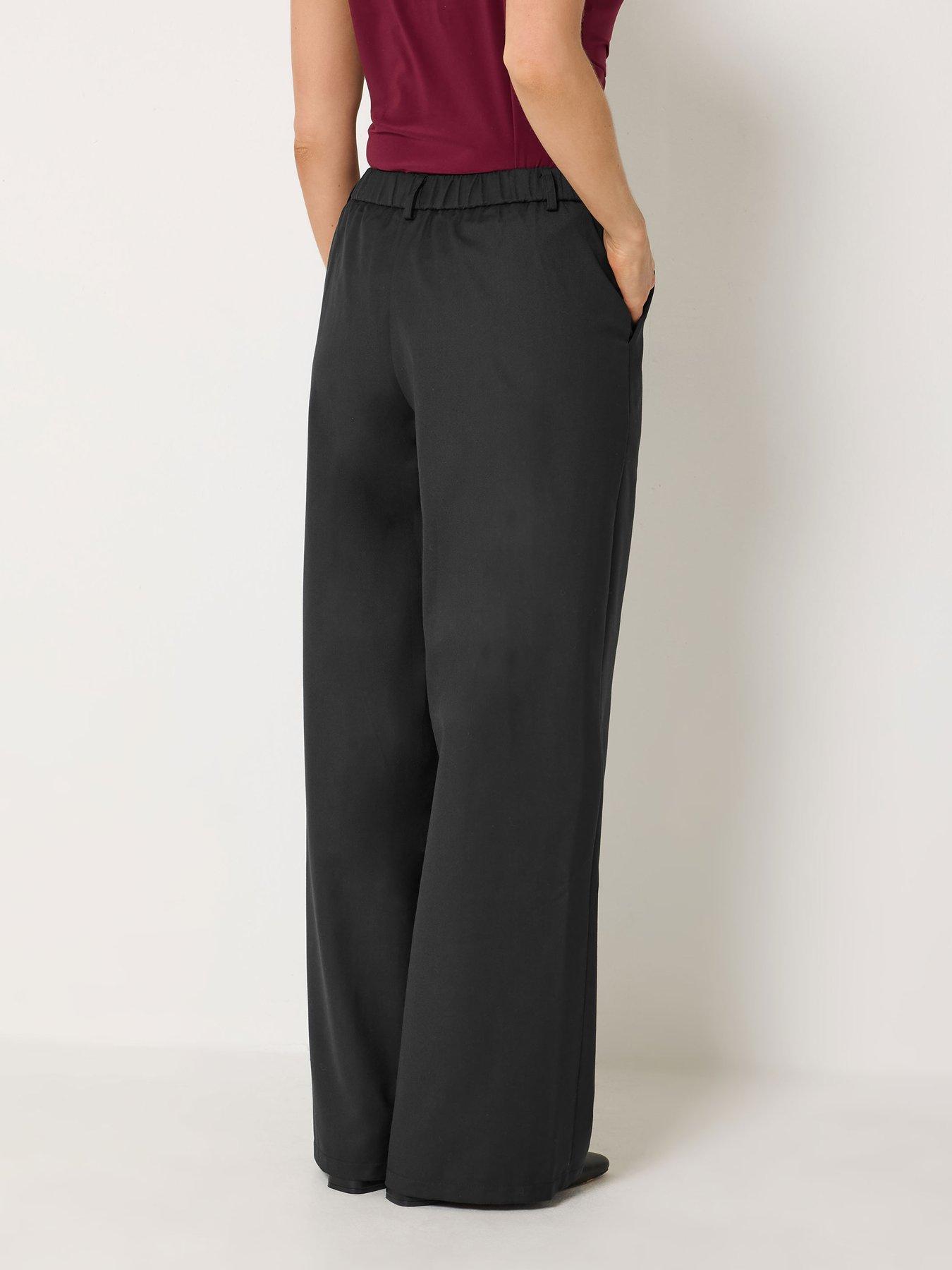 Image 2 of 4 of Long Tall Sally Wide Leg Tailored Trouser 36" - Black