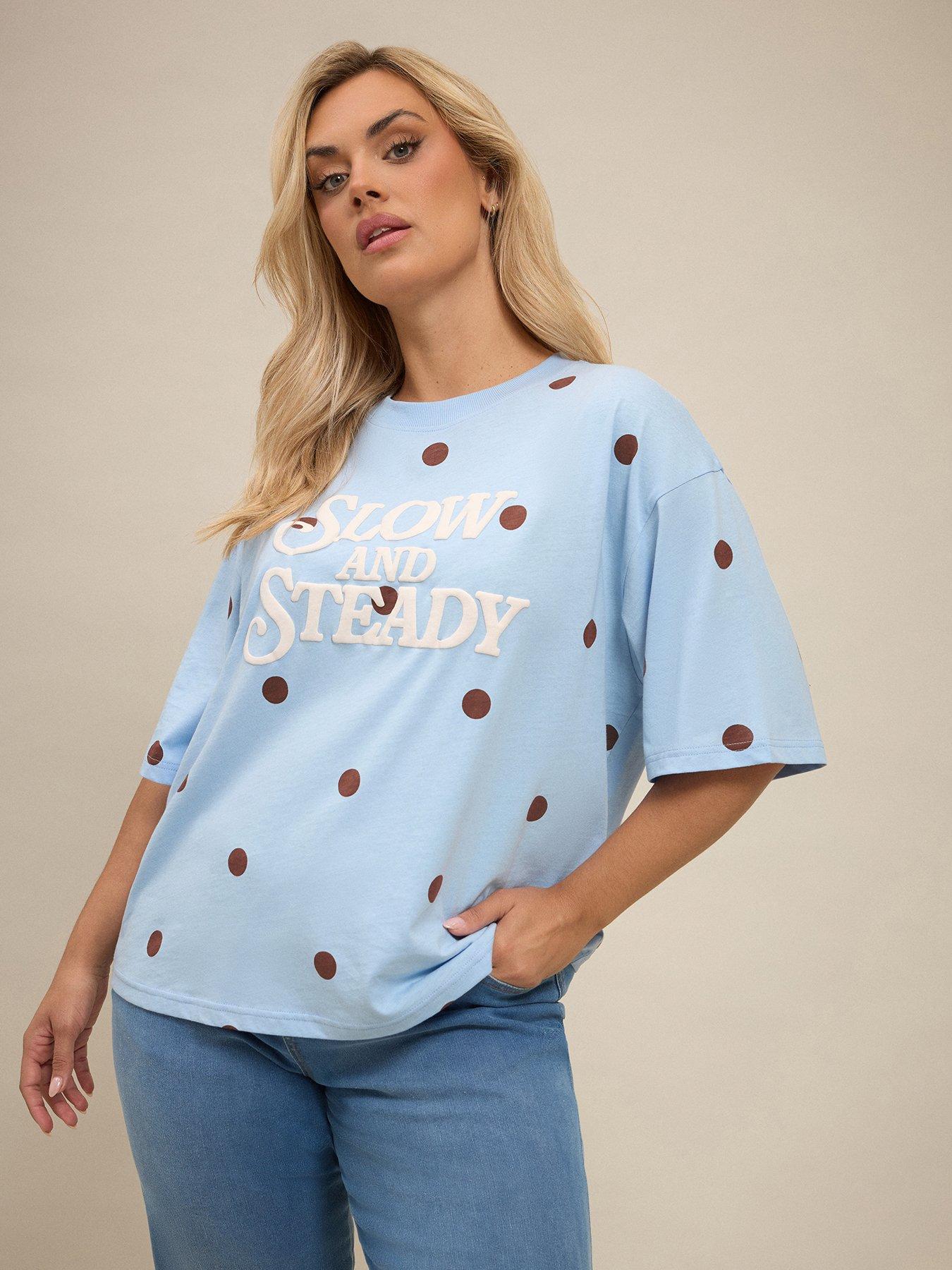 Yours Curve Polka Dot T-shirt
