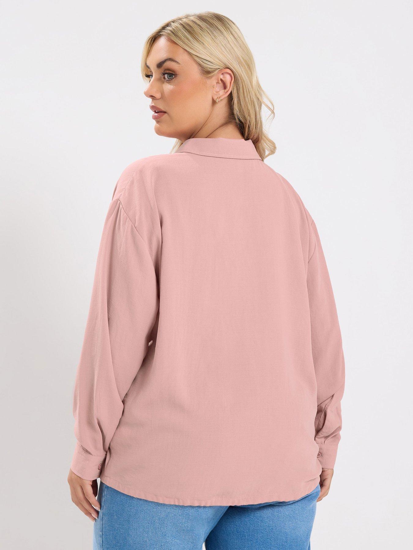 Image 2 of 4 of Yours Curve Utility Bubble Hem Top - Pink