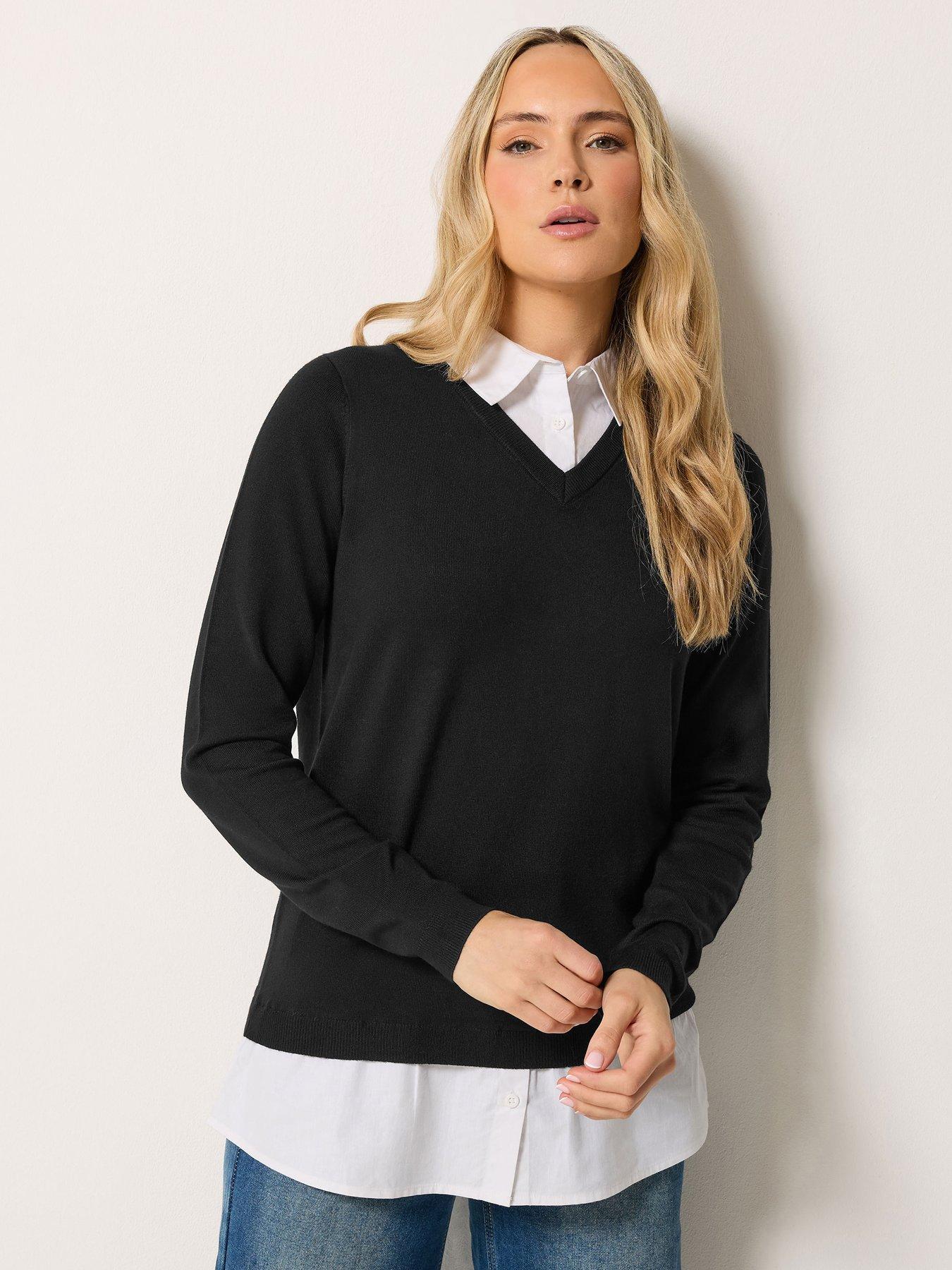 Long Tall Sally LTS Tall 2-In-1 Shirt Jumper - Black