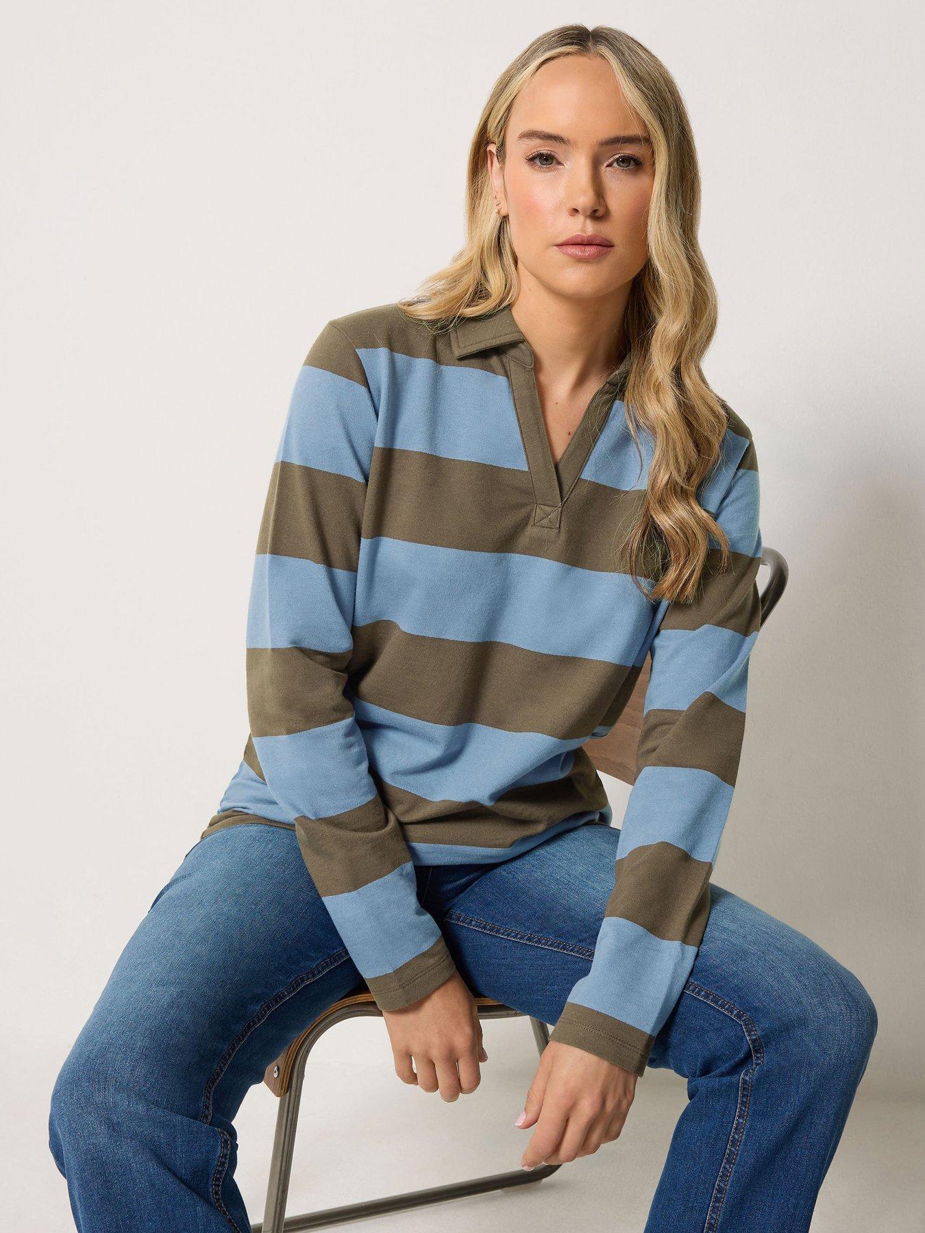 Image 1 of 4 of Long Tall Sally Rugby Sweatshirt - Blue