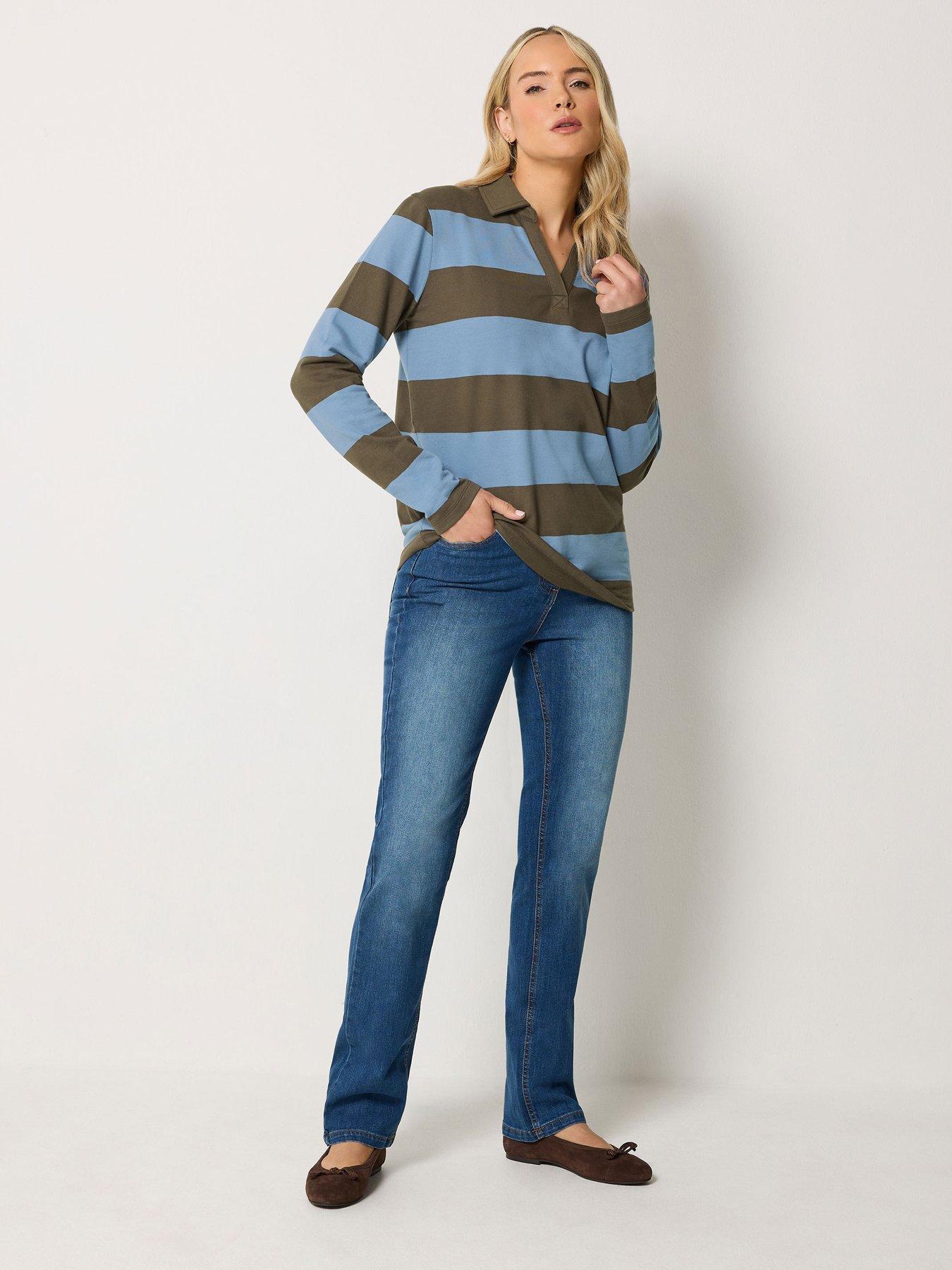 Image 3 of 4 of Long Tall Sally Rugby Sweatshirt - Blue