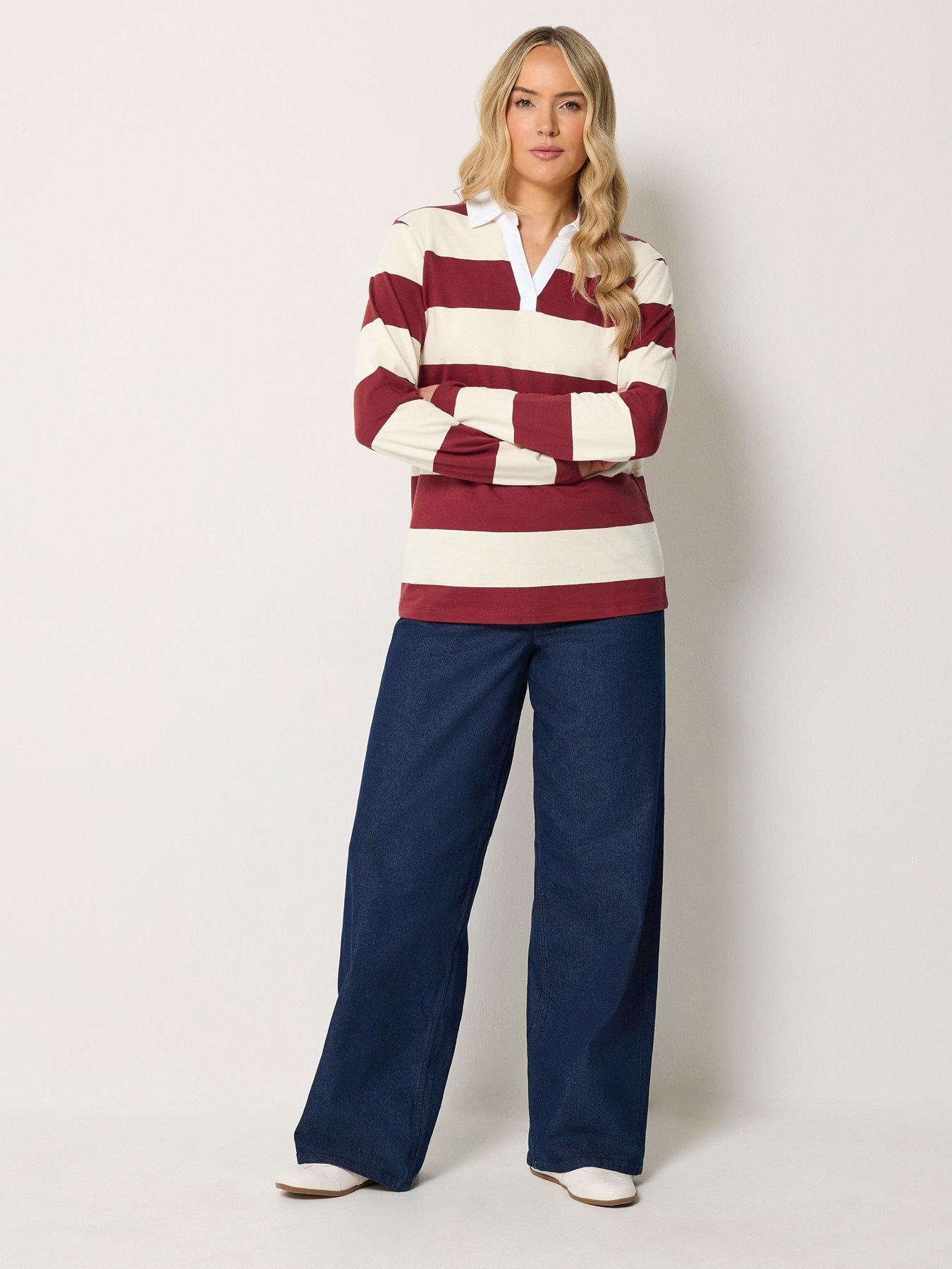 Image 3 of 4 of Long Tall Sally Rugby Sweatshirt - Red
