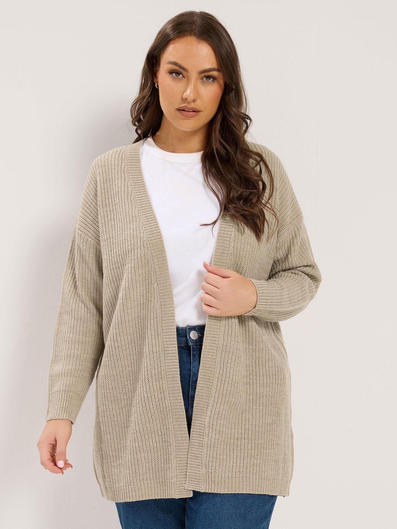 Image 1 of 4 of Yours Curve Essential Cardigan - Cream