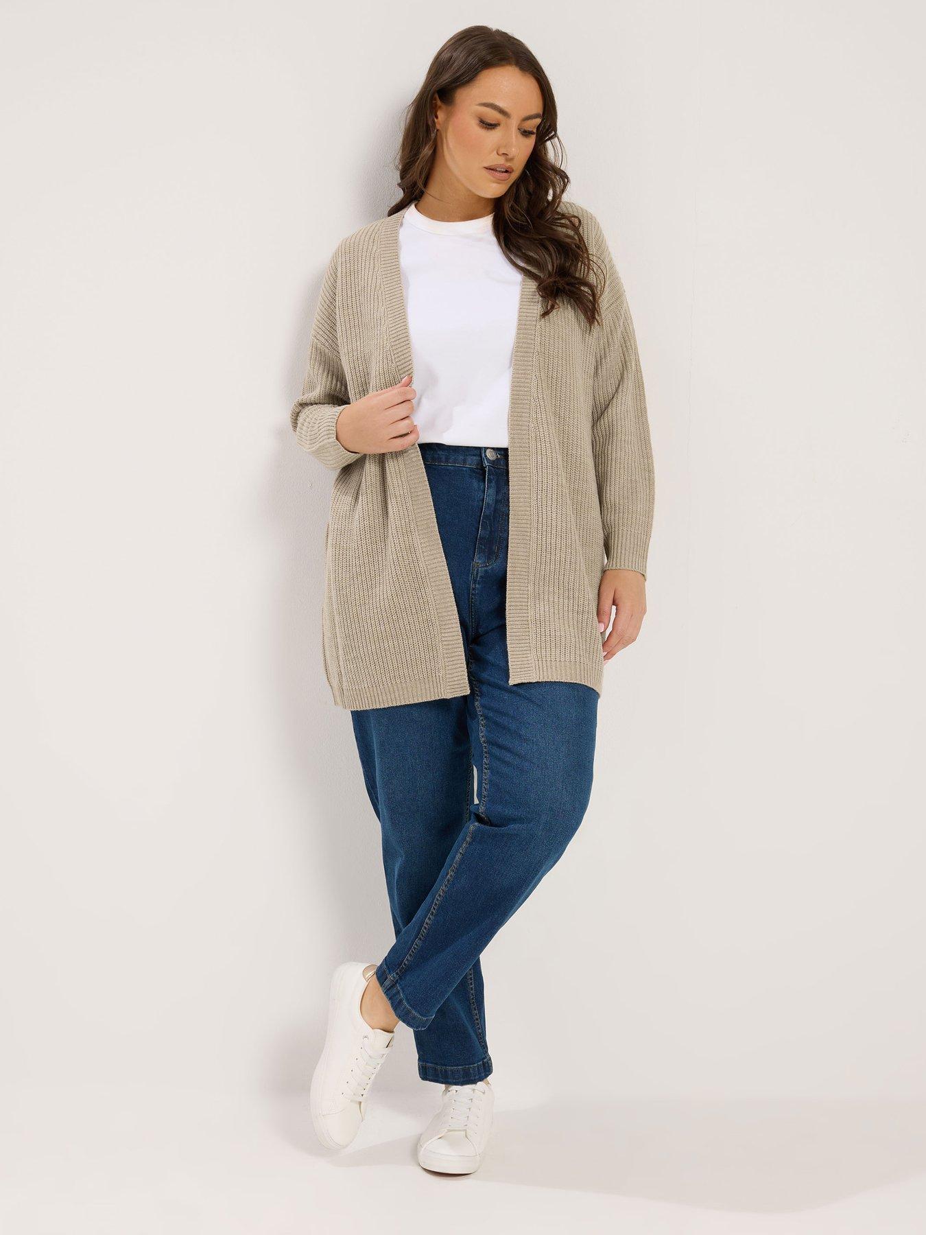 Image 3 of 4 of Yours Curve Essential Cardigan - Cream