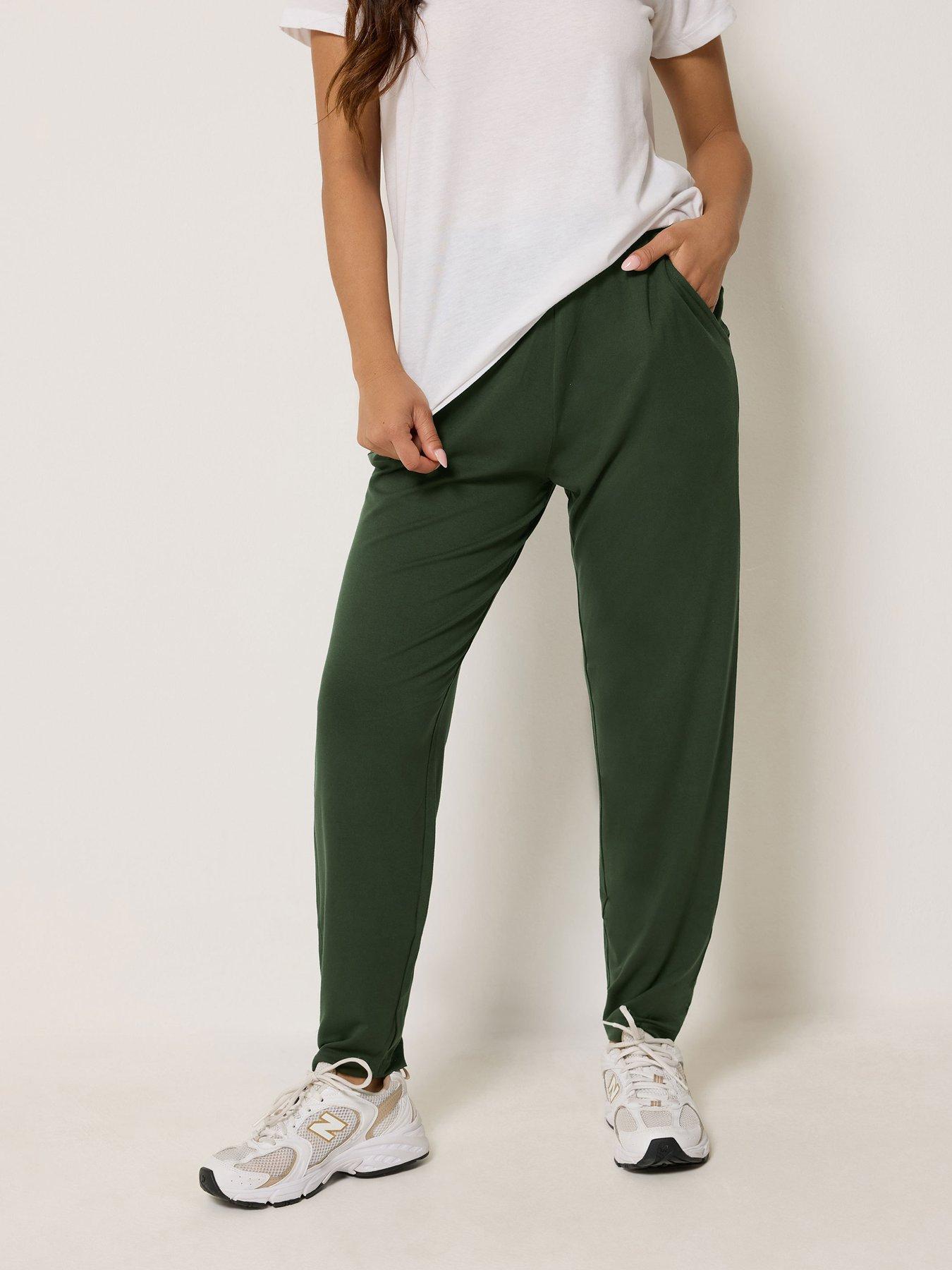 Image 1 of 4 of PixieGirl Petite Harem Trouser - Forest Green
