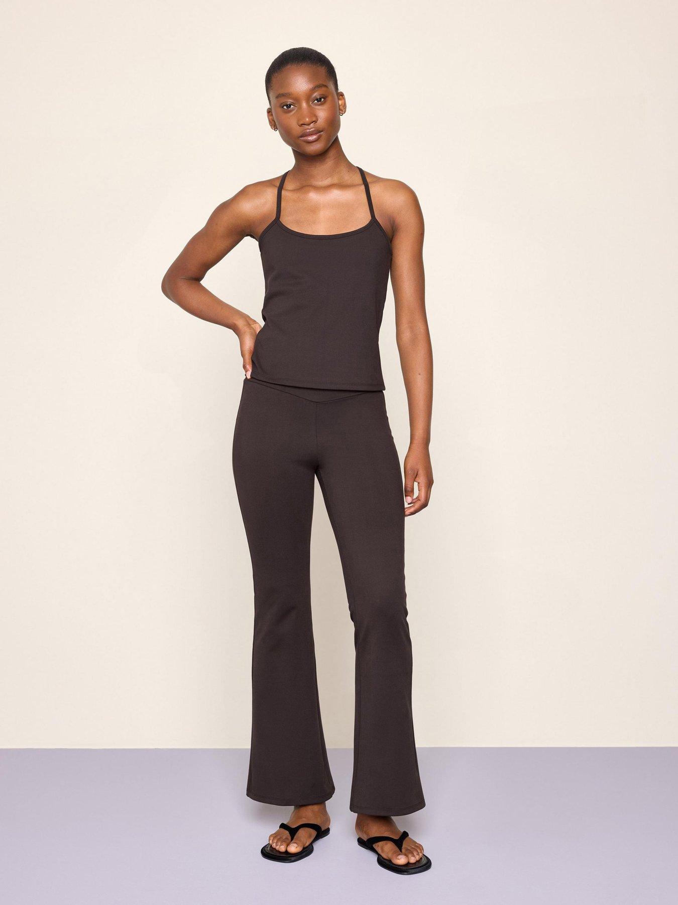 Image 1 of 4 of Lindex Women's Moah Flare Leggings - Brown