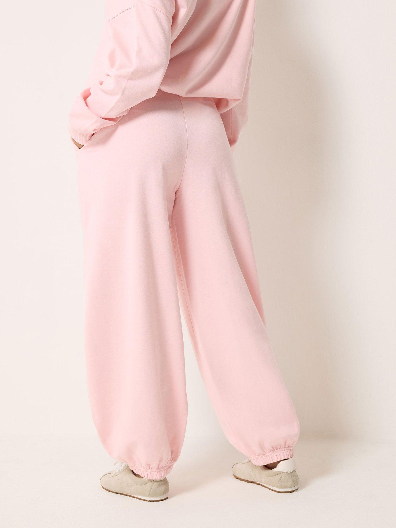 Image 2 of 4 of PixieGirl Womens Petite Balloon-Leg Drawcord Joggers - Light Pink