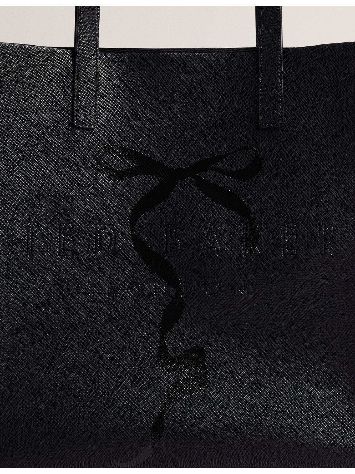 Image 4 of 5 of Ted Baker Large Tote Bag with Bow Detail - Black