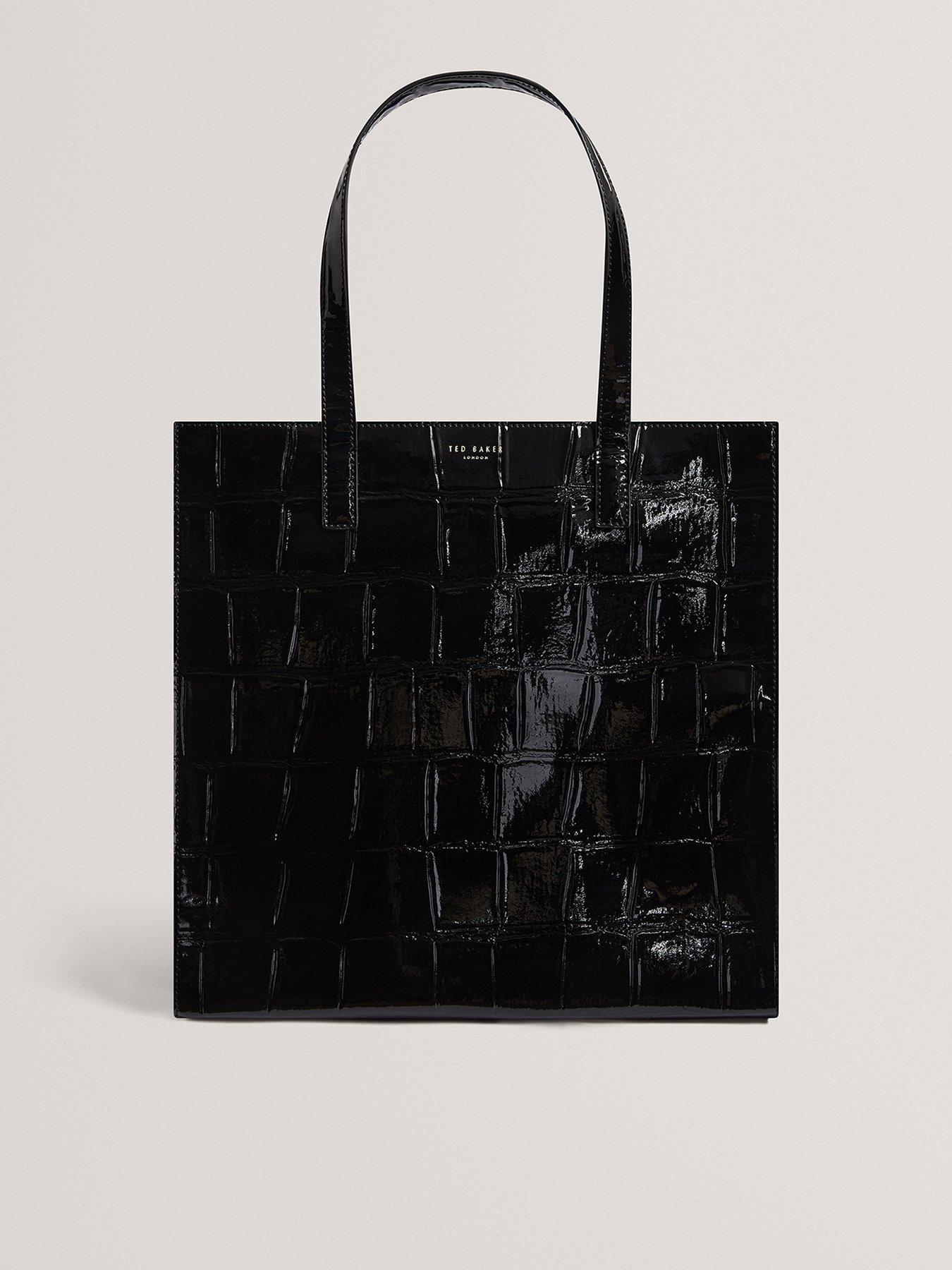Ted Baker Croc-Effect Large Shopper Tote Bag - Black